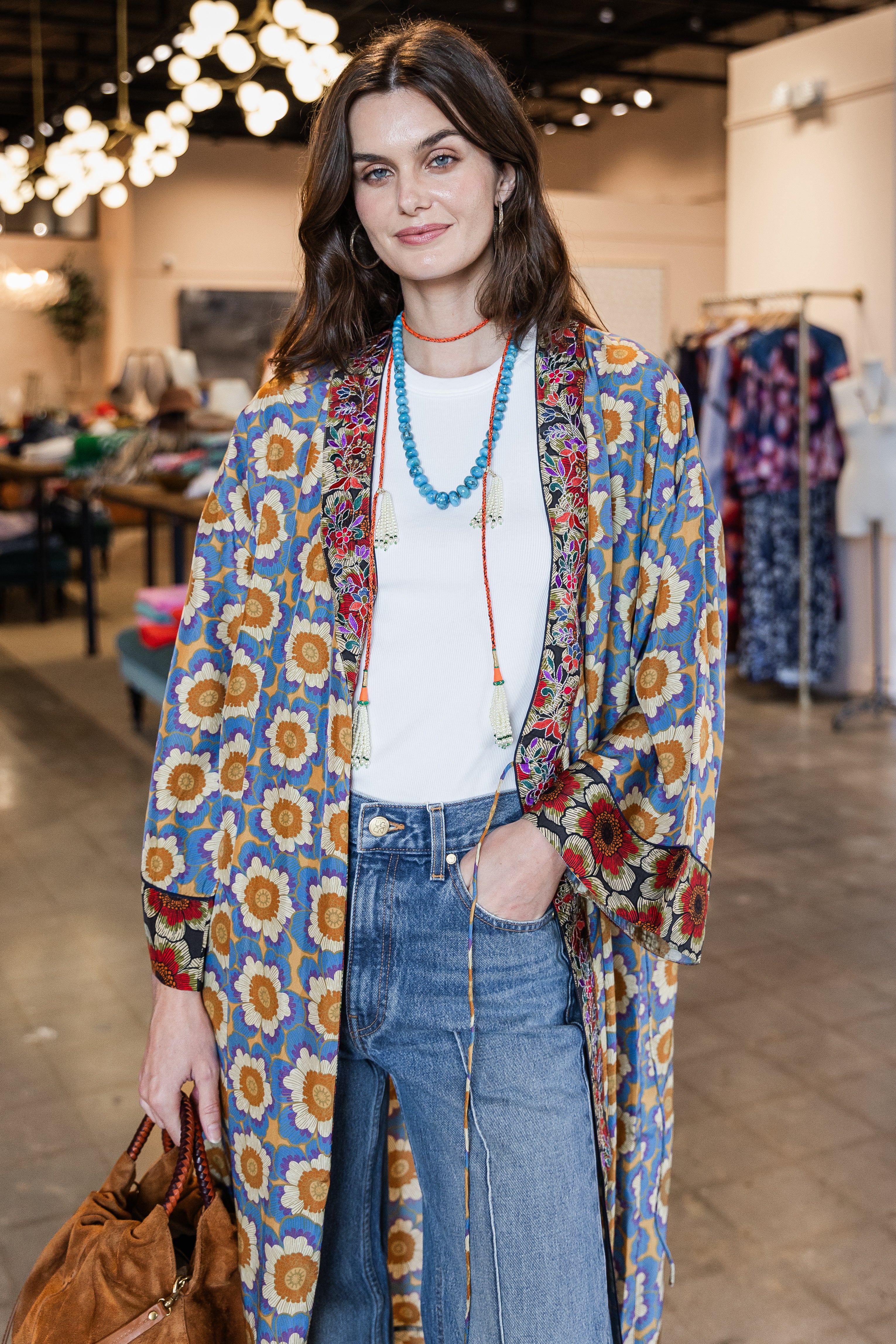 Opium Dress - Blue Print