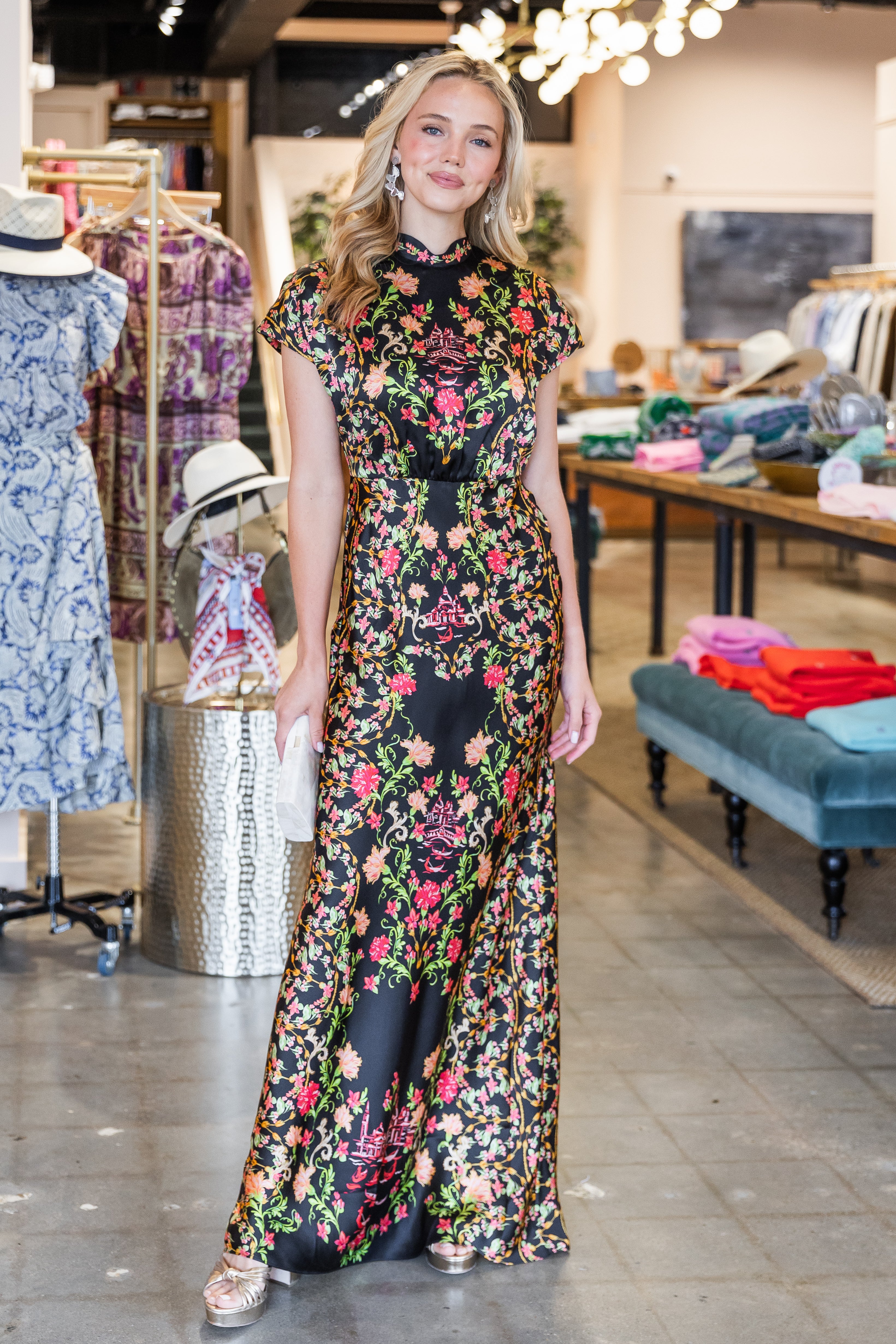 Fabienne Long-D Dress - Mandevilla Noir