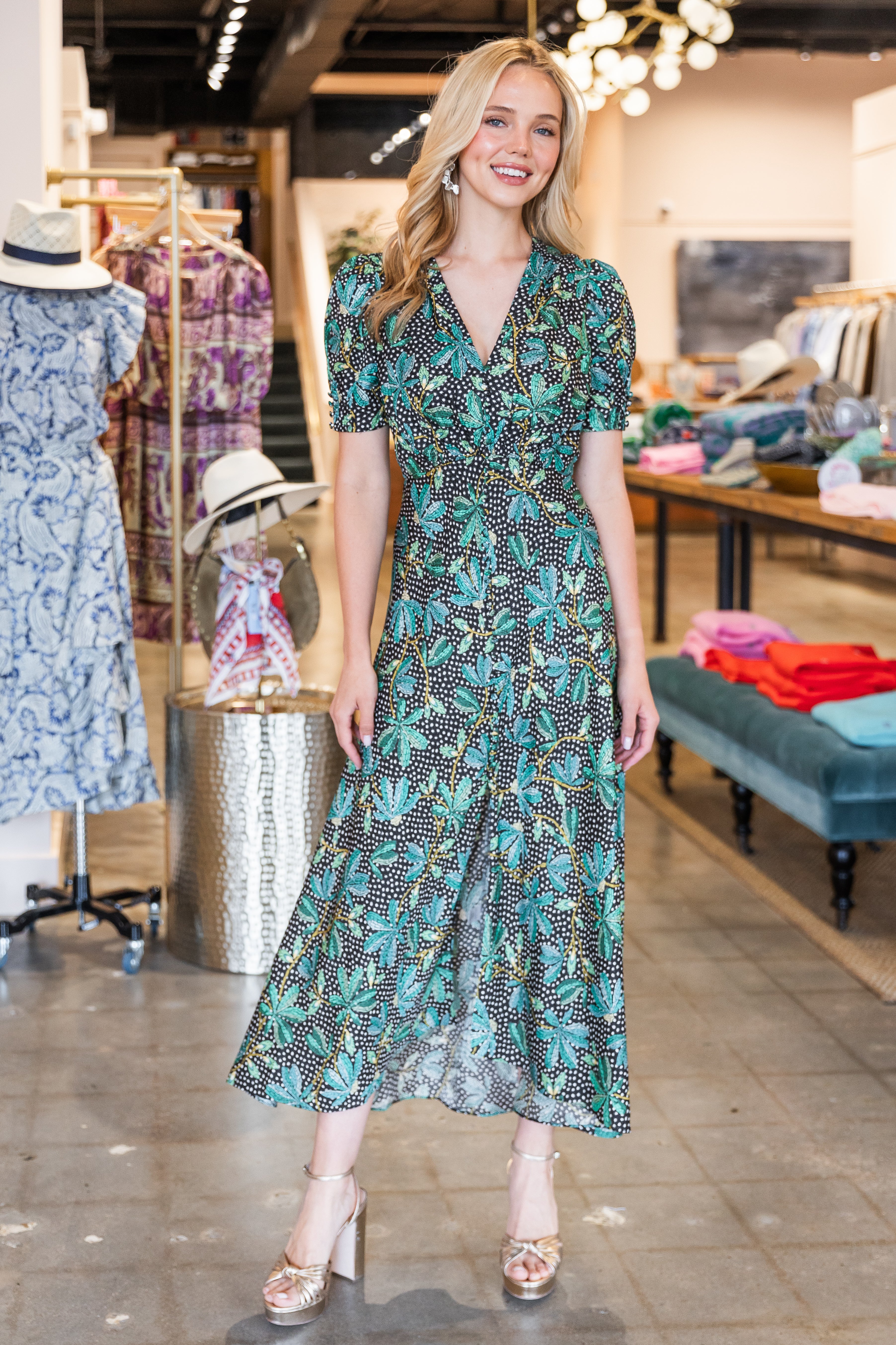 Lea Long Dress - Pelta Polka