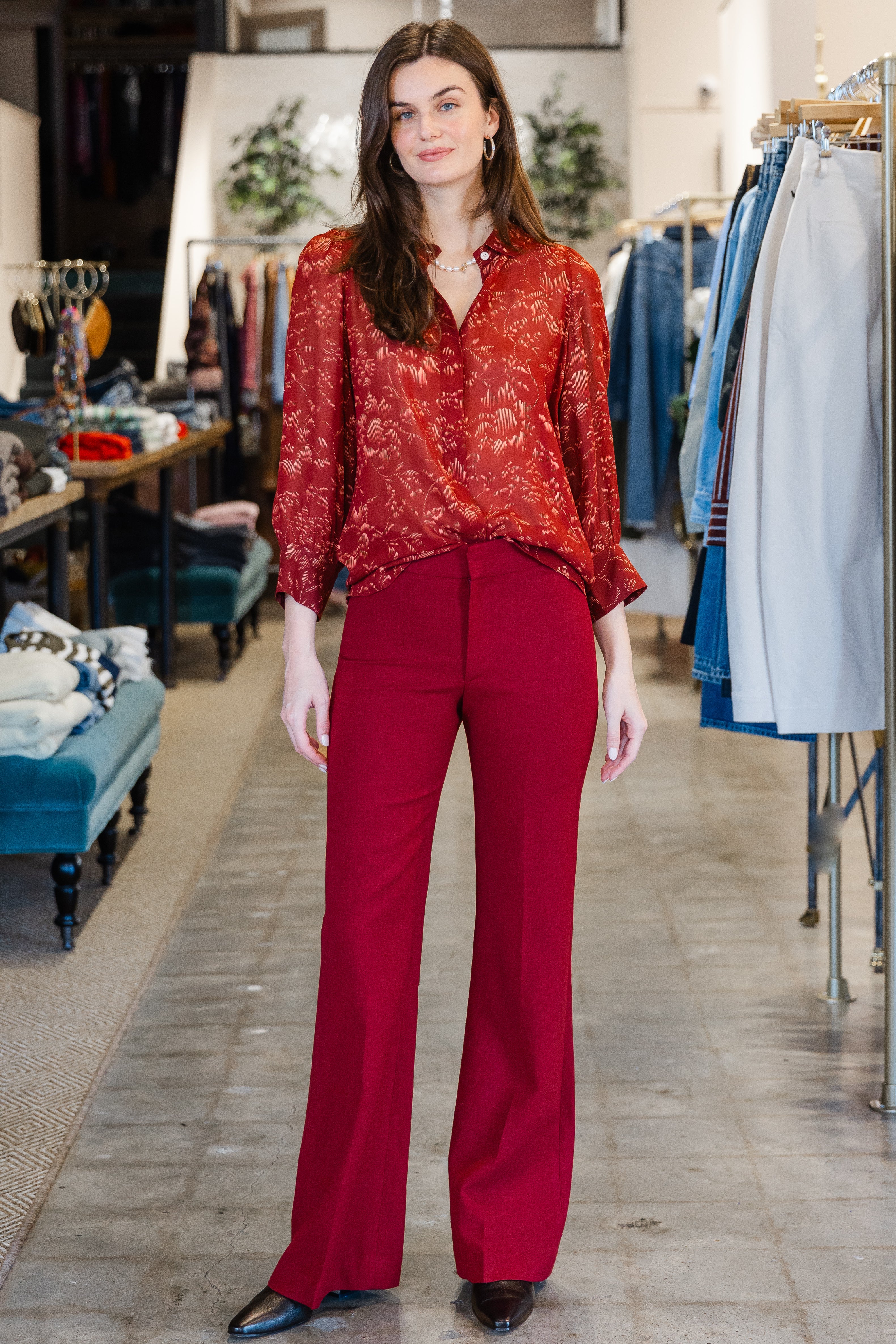 Classic Pant - Garnet Fleck