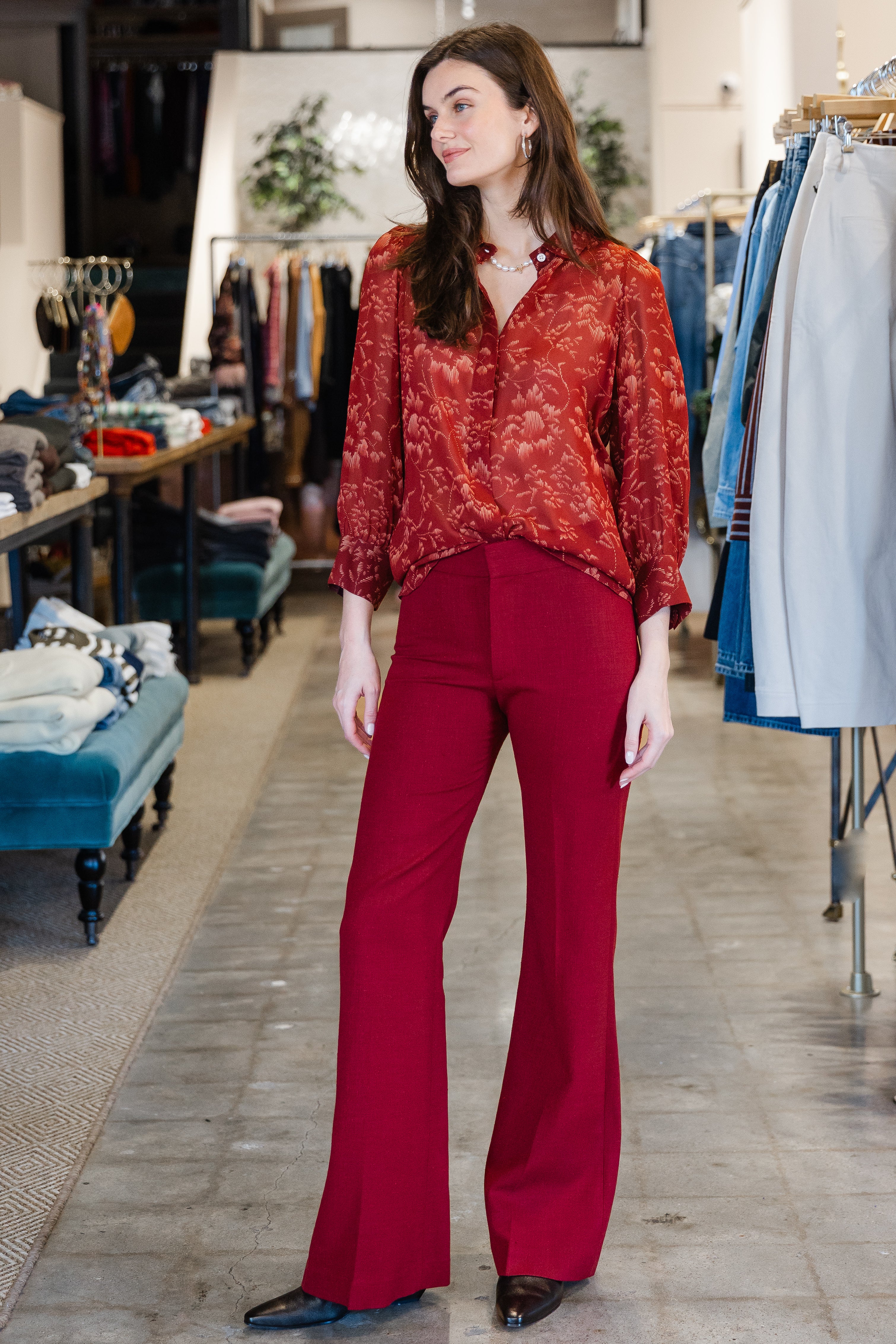 Classic Pant - Garnet Fleck