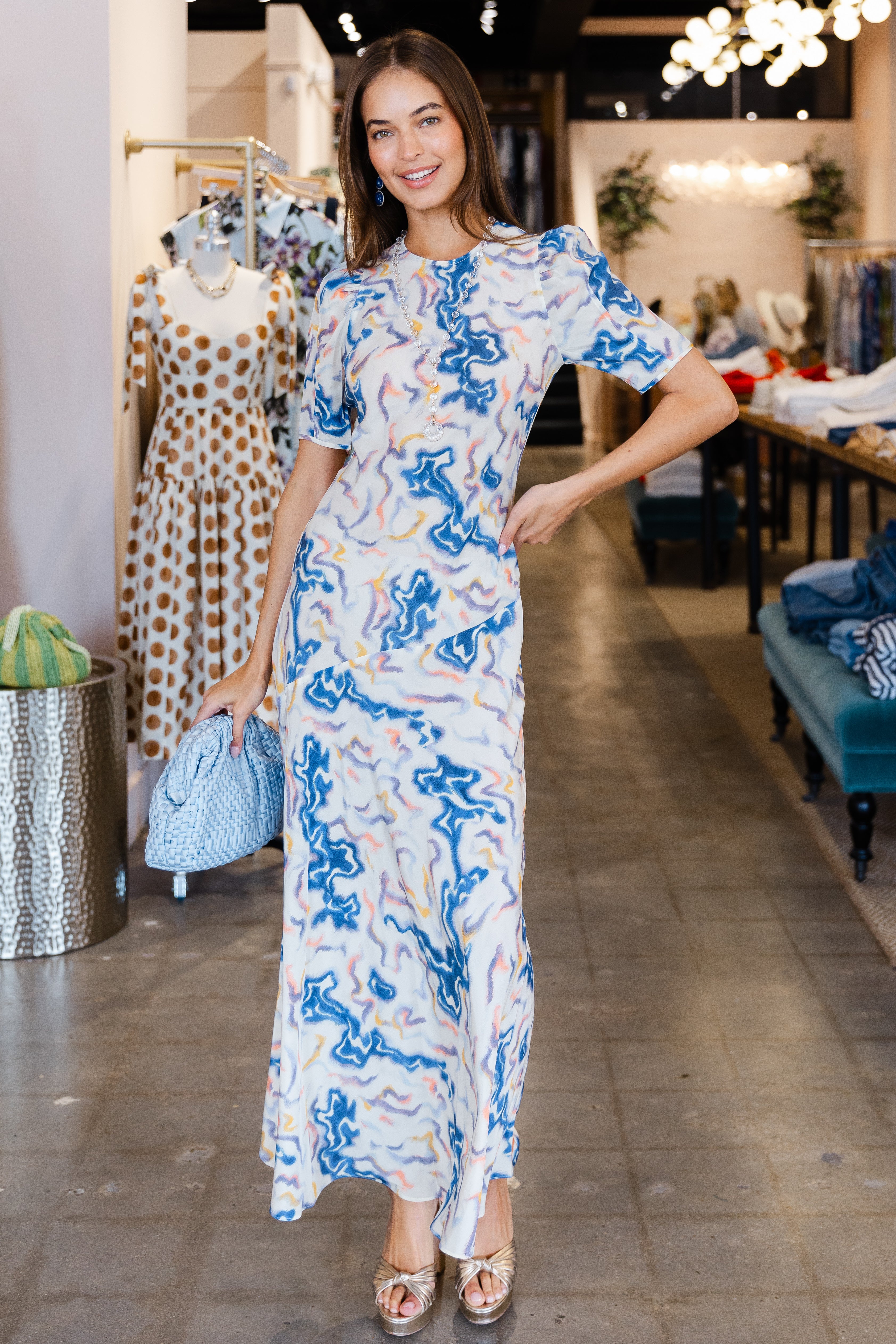 Samar SS Silk Dress- Prism