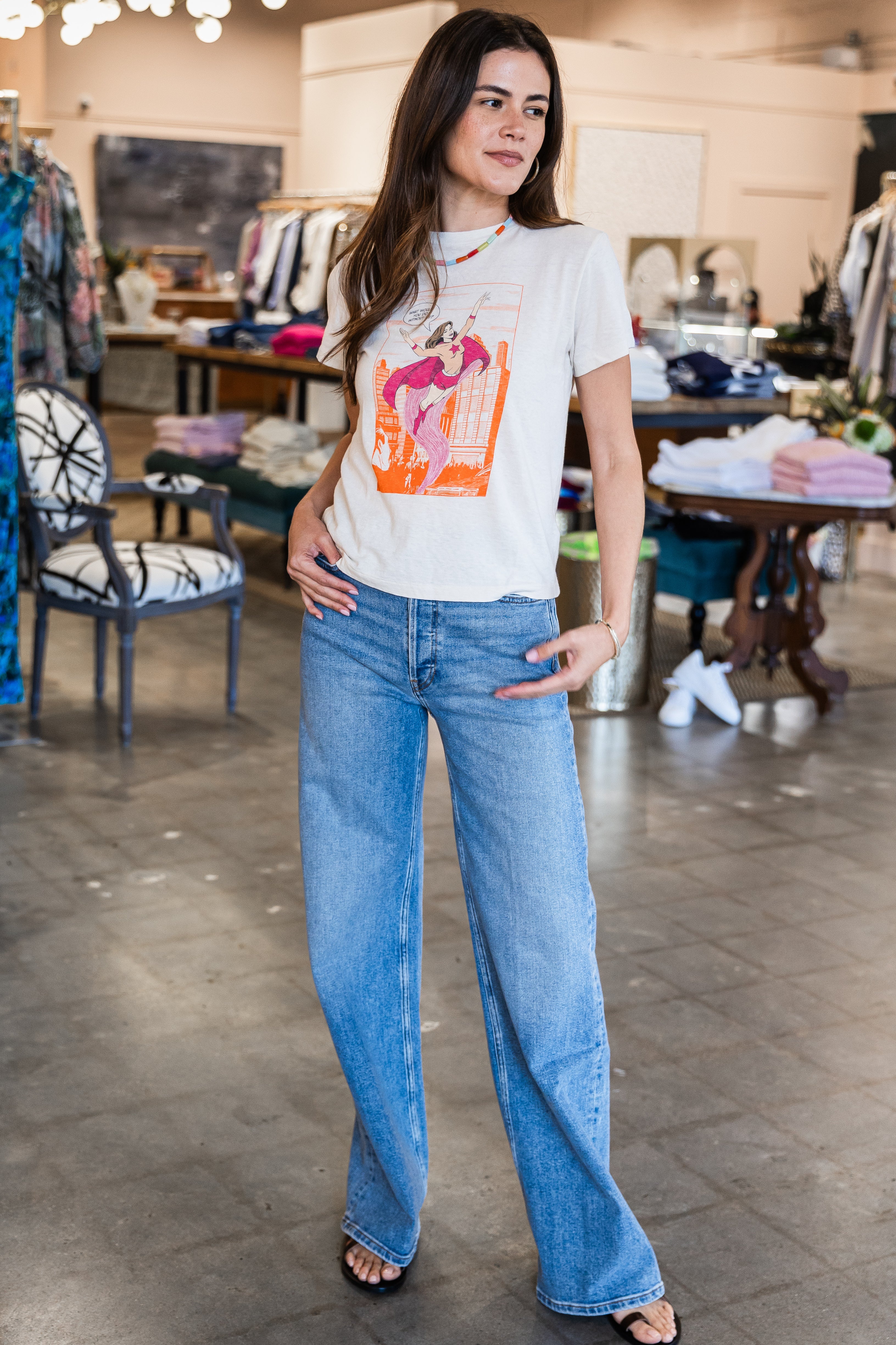 70s Ultra High Rise Wide Leg - Media Noche