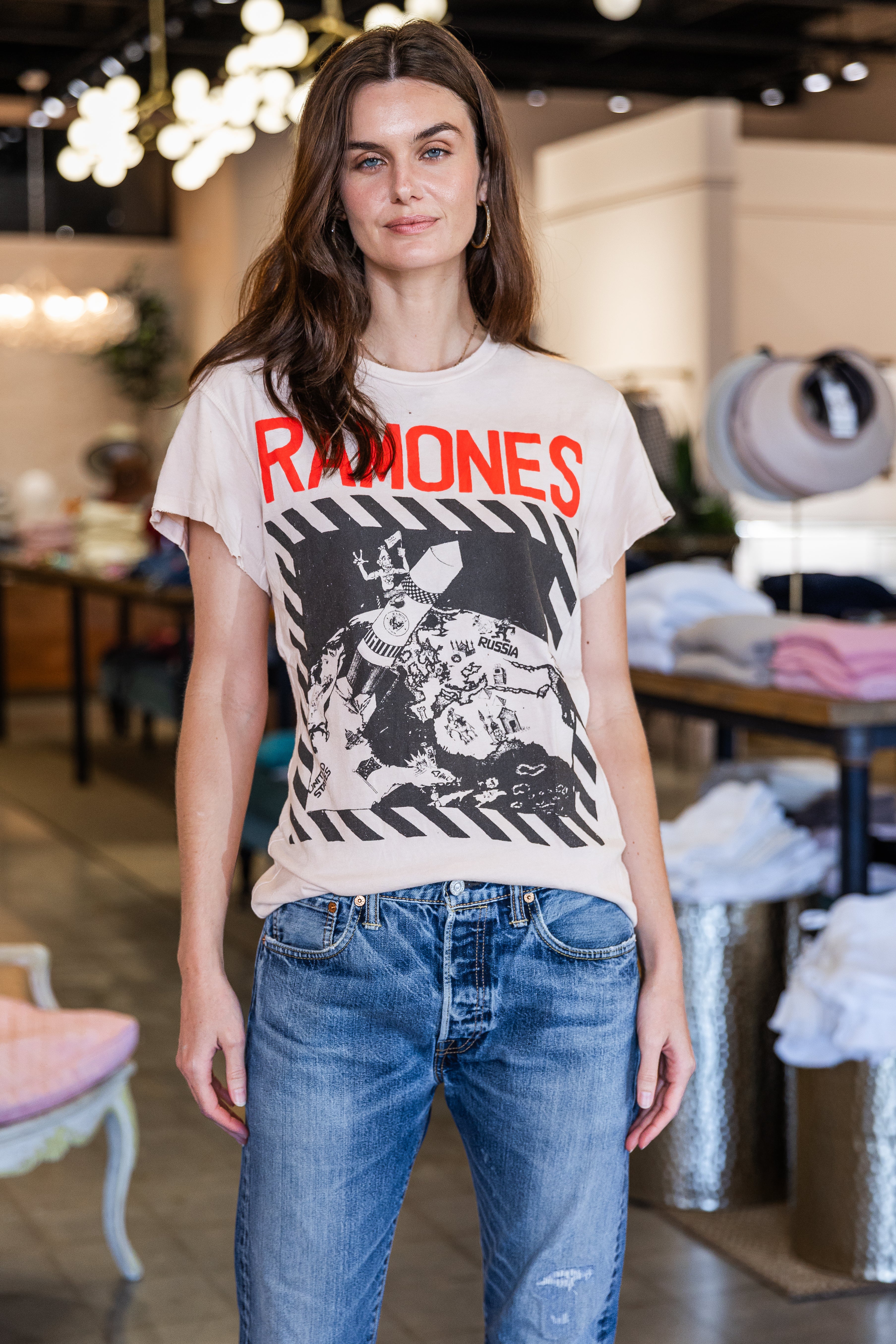 Ramones Crew Tee - Pink Tea