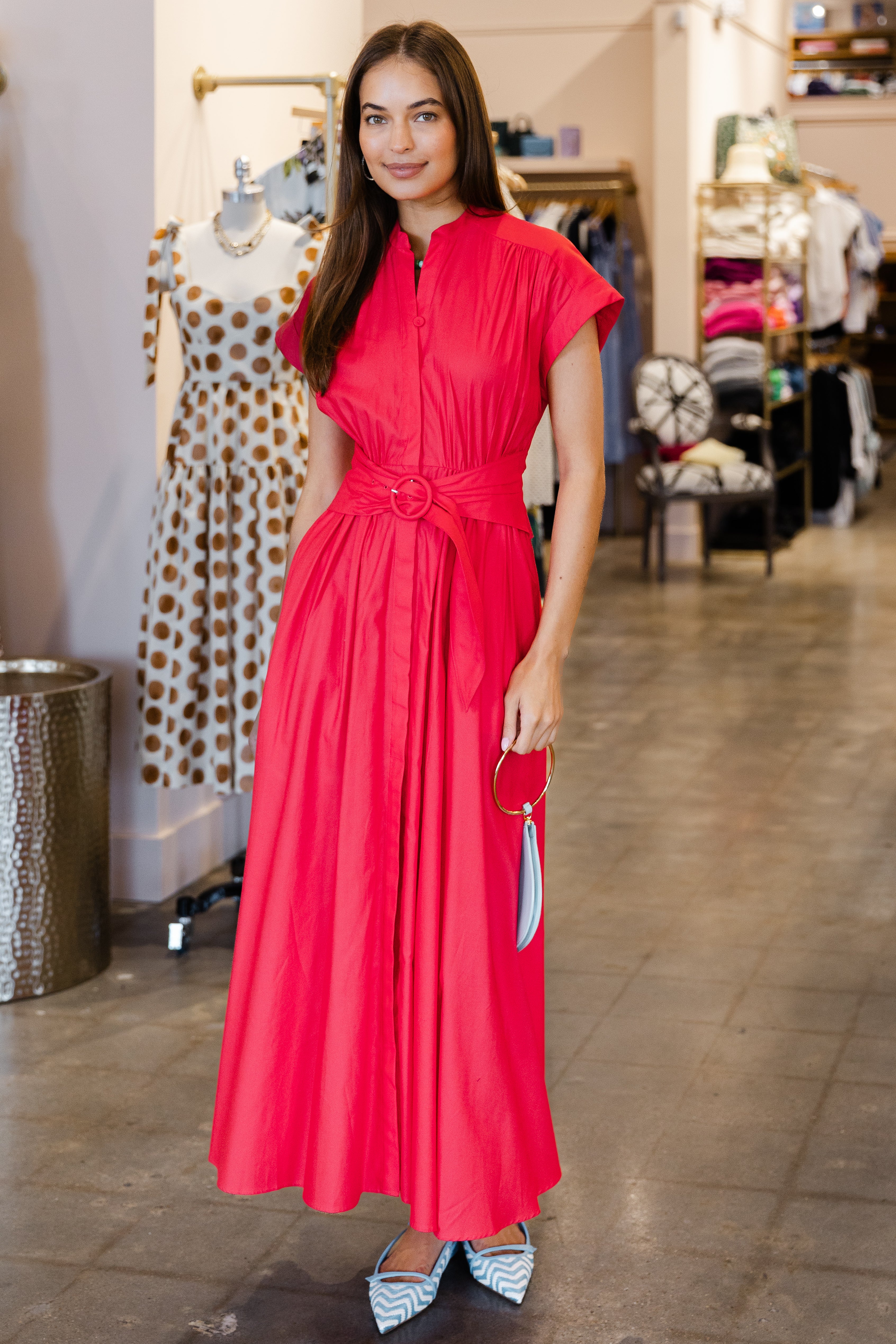 Neesha Dress - Cherry Pink