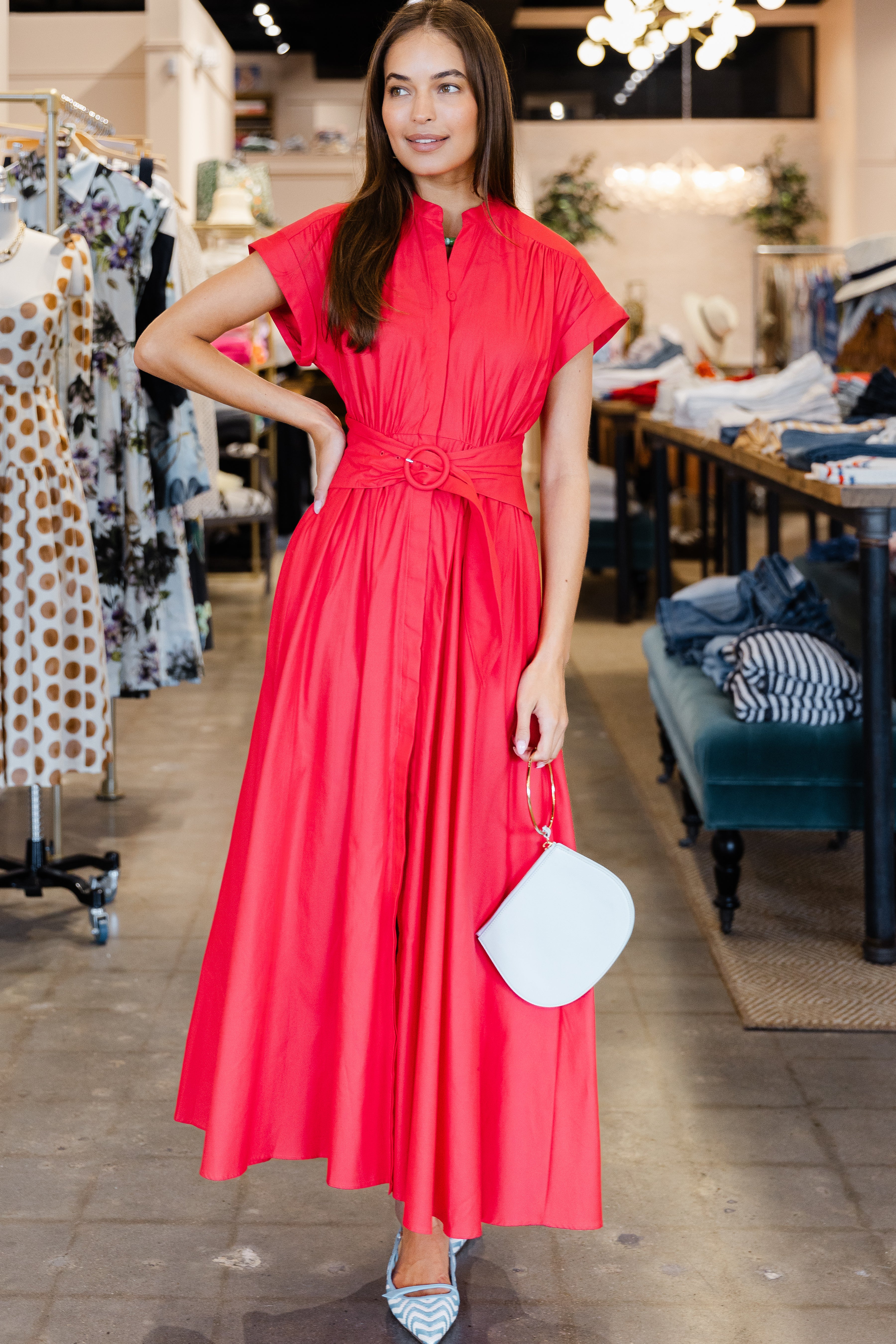 Neesha Dress - Cherry Pink
