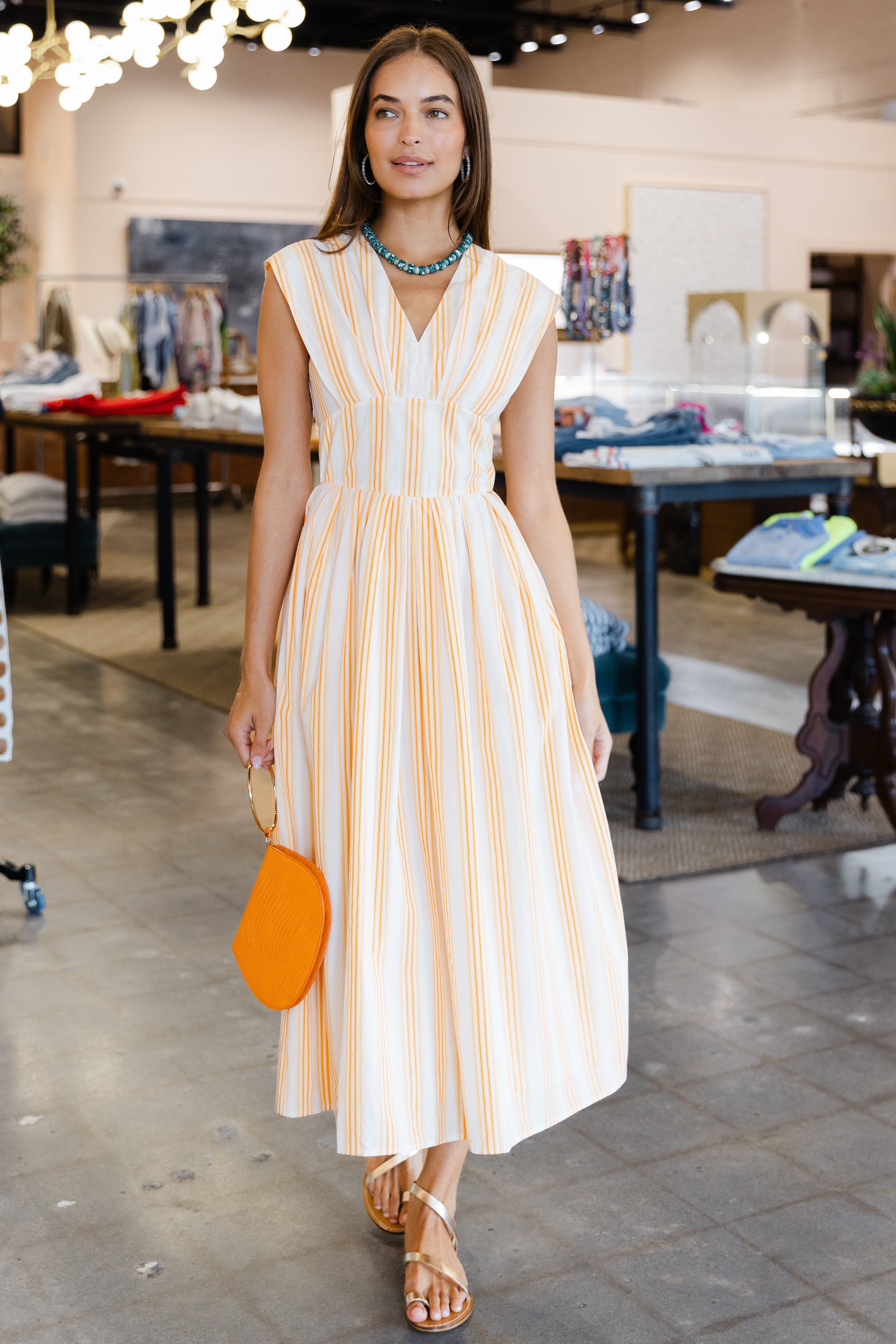 In Full Bloom Dress - Creamsicle