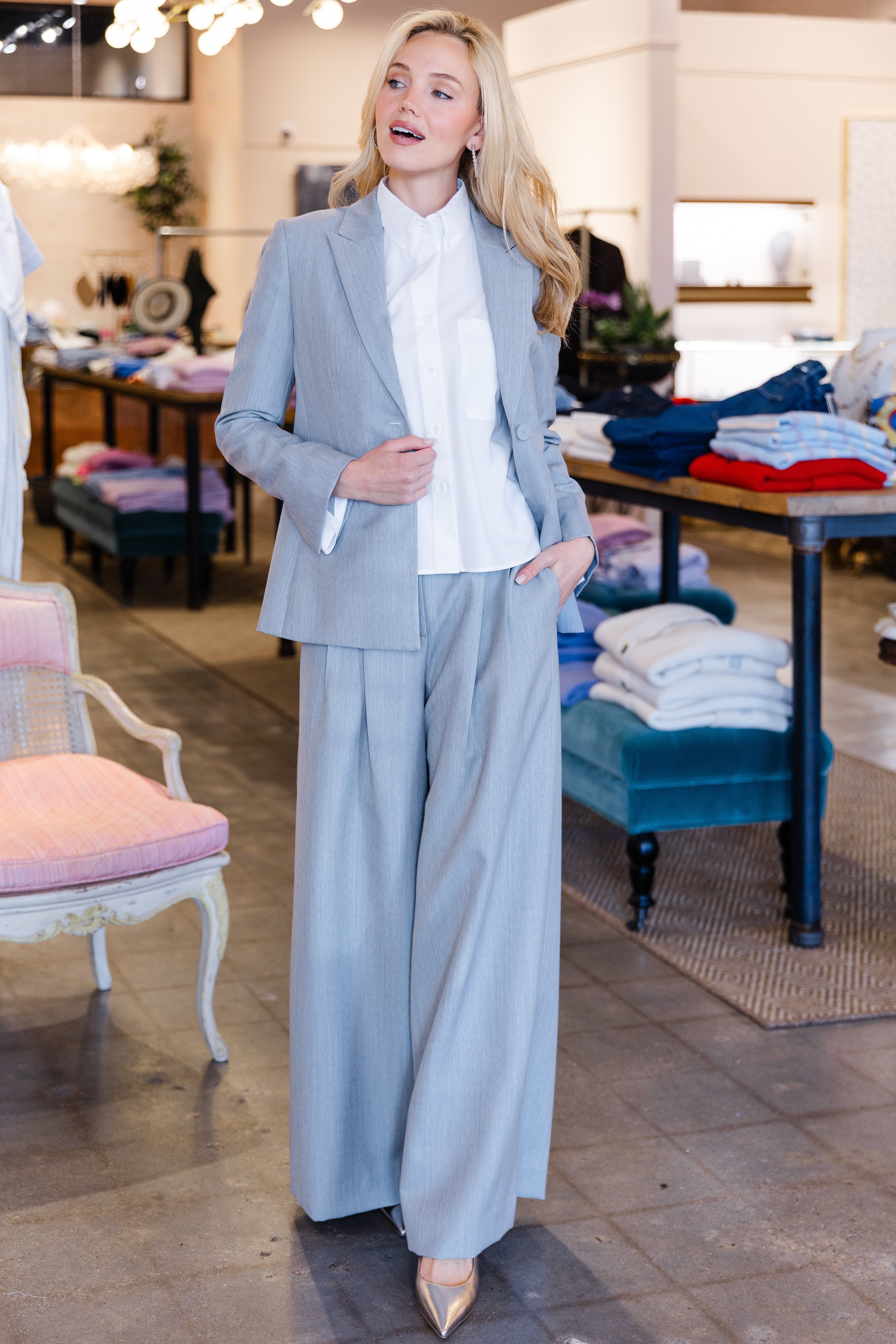 Her Fit Blazer Update - Halogen Blue