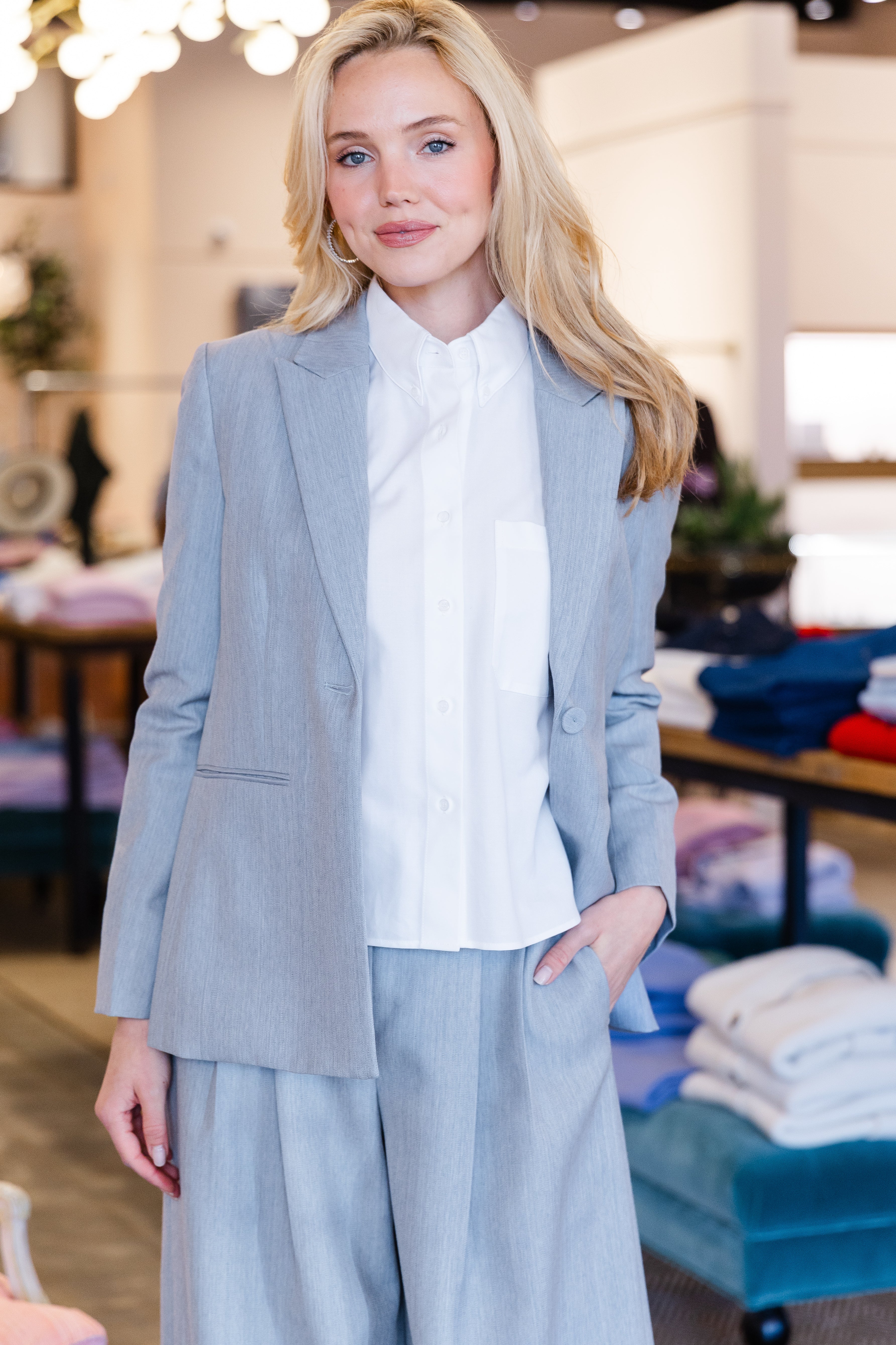 Her Fit Blazer Update - Halogen Blue