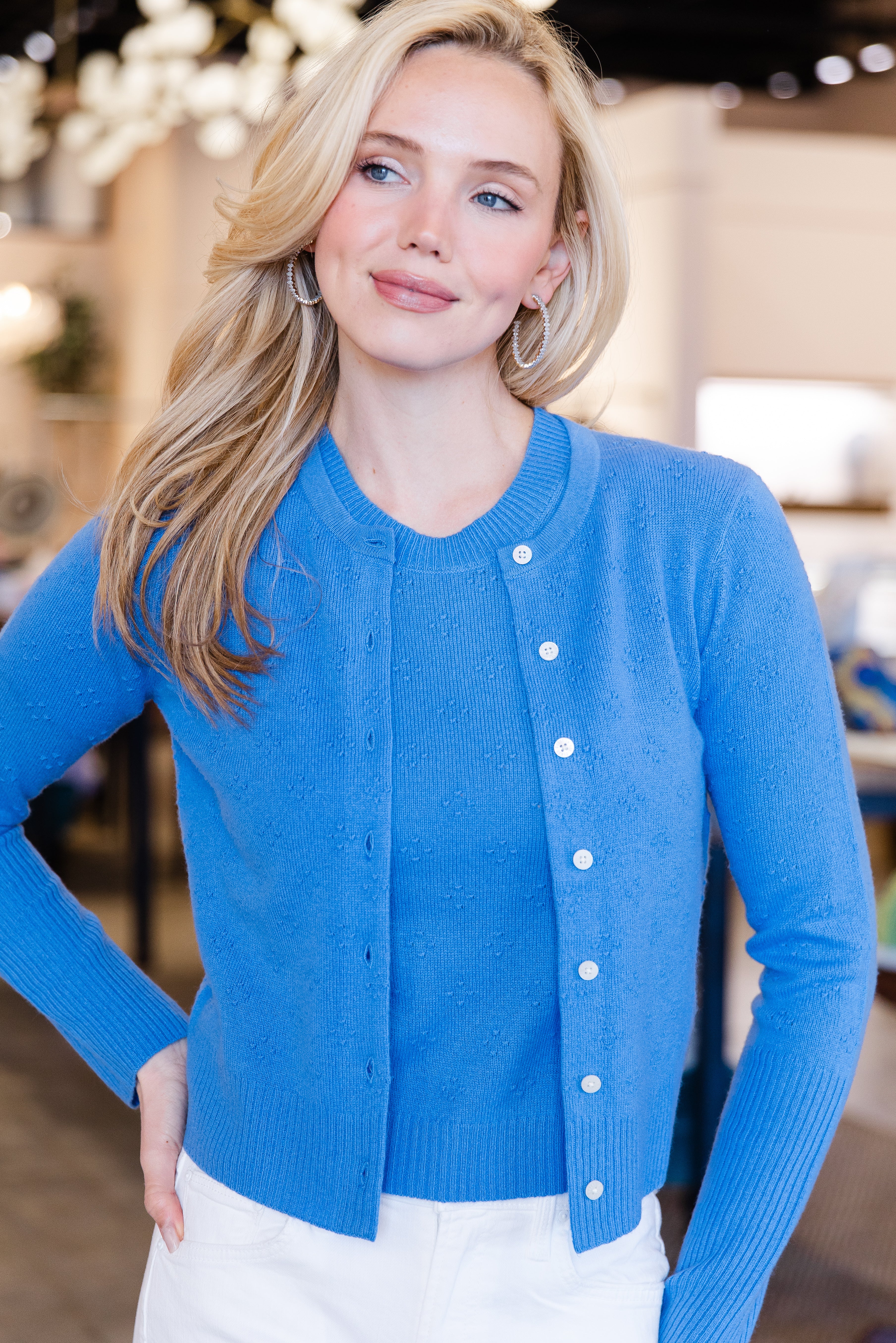 Compass Jane Cardigan - Sail