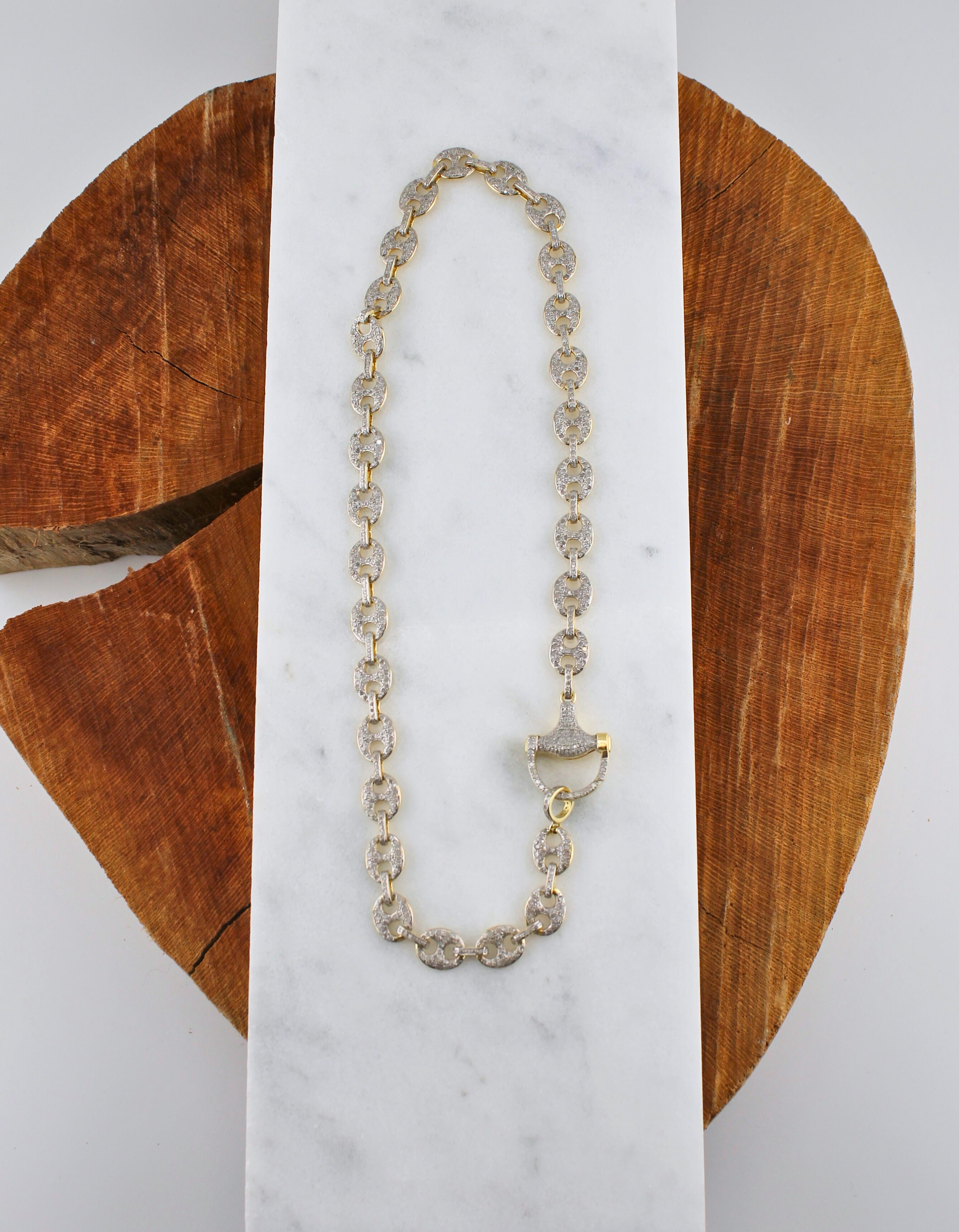 Pave Diamond Chain Necklace (y10722B)