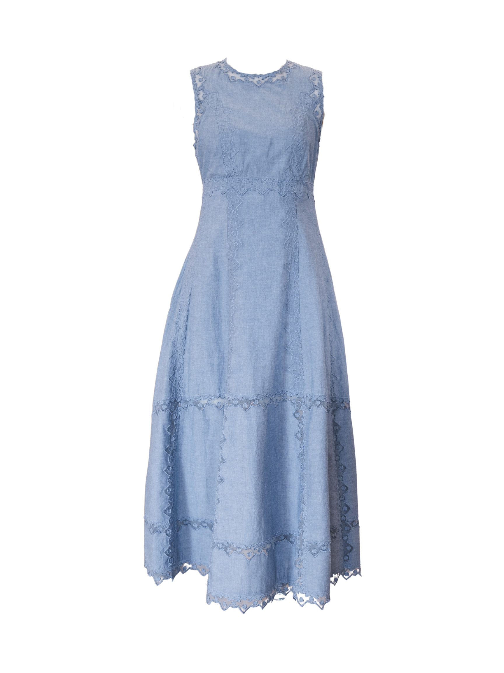 Anela Sleeveless Midi Dress - Chambray