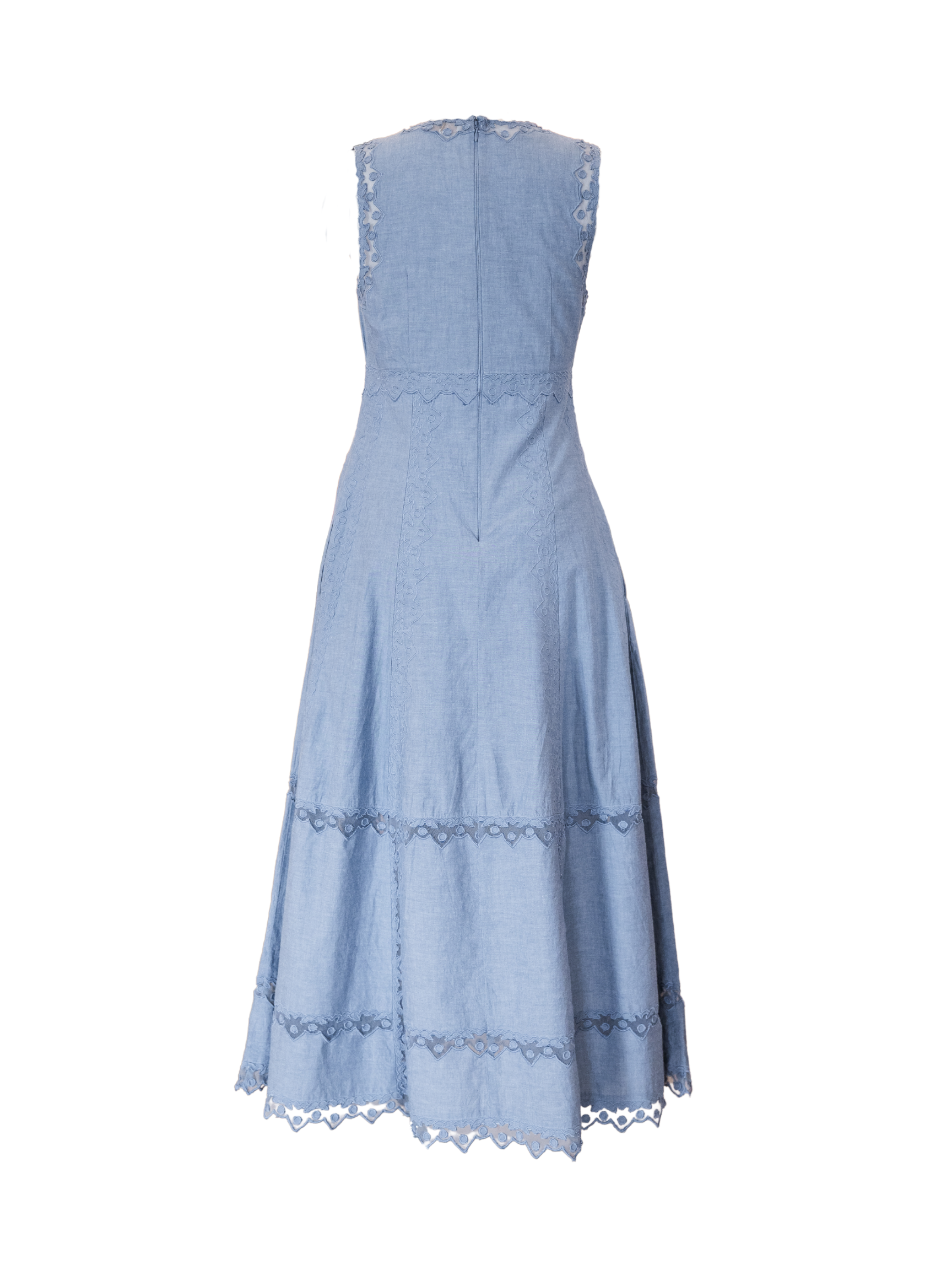 Anela Sleeveless Midi Dress - Chambray