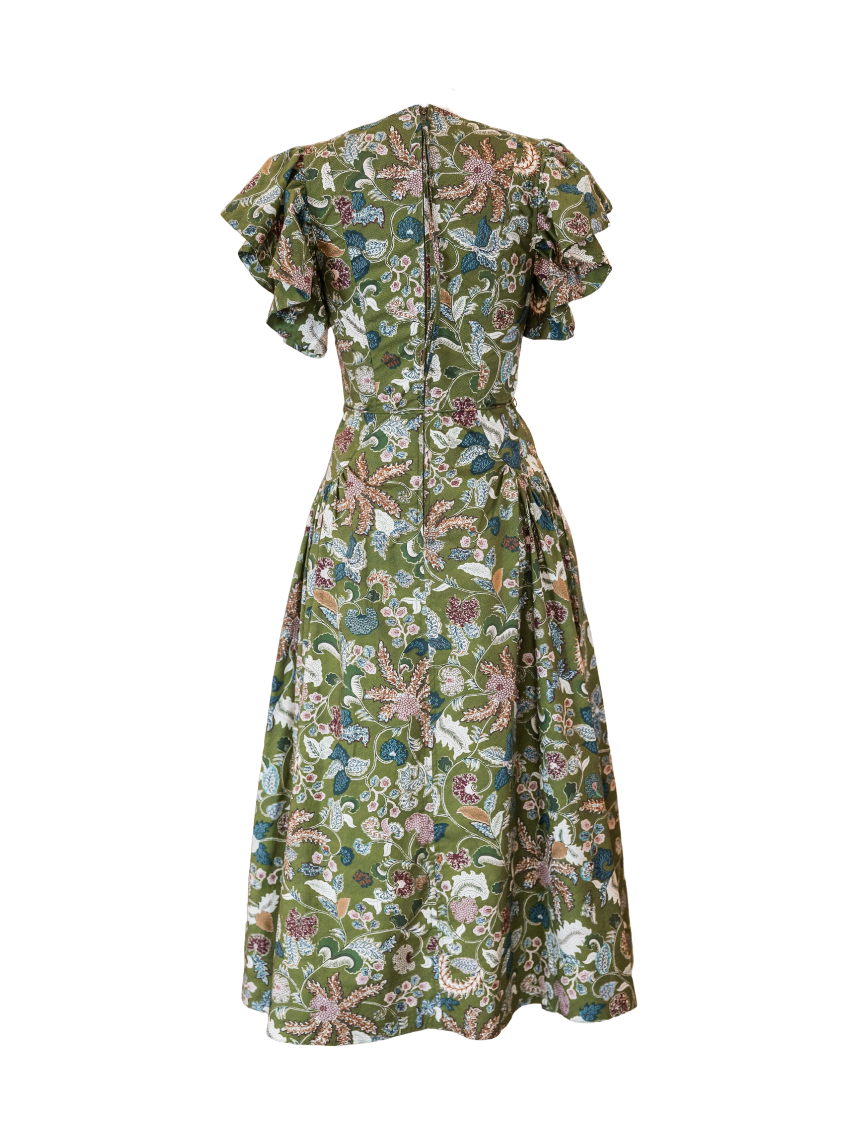 Darya Drop Waist Midi Dress - Lichen