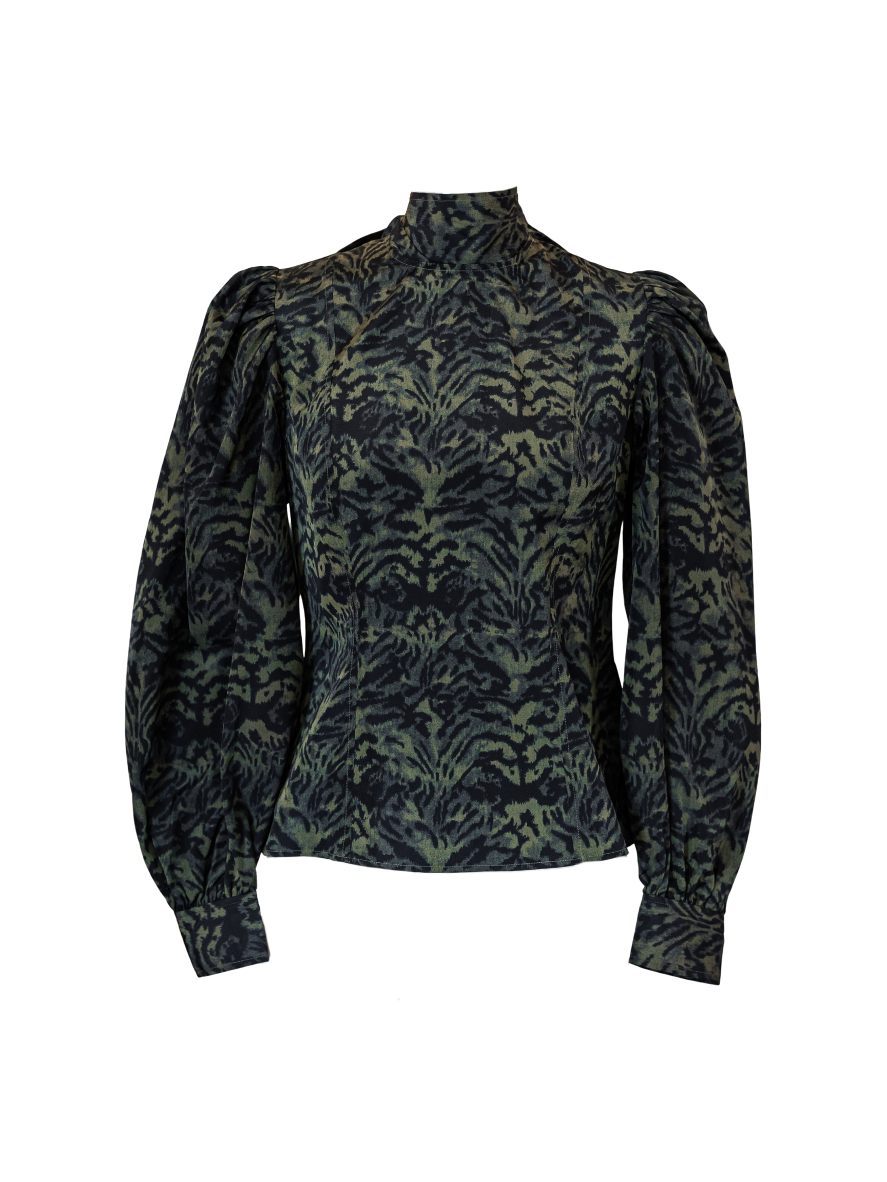 Giorgia Silk Neck Tie Blouse - Desert Jasper