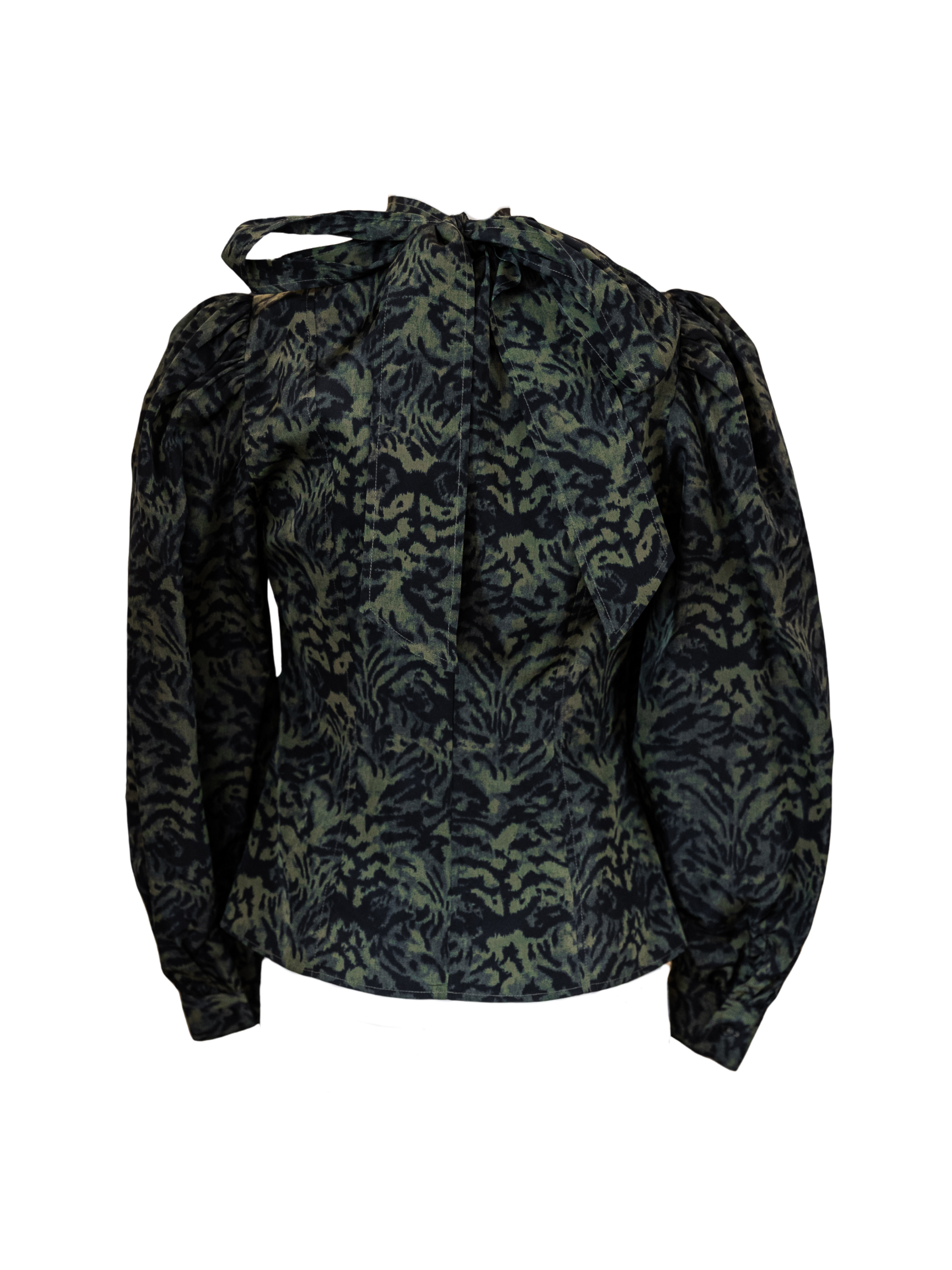 Giorgia Silk Neck Tie Blouse - Desert Jasper