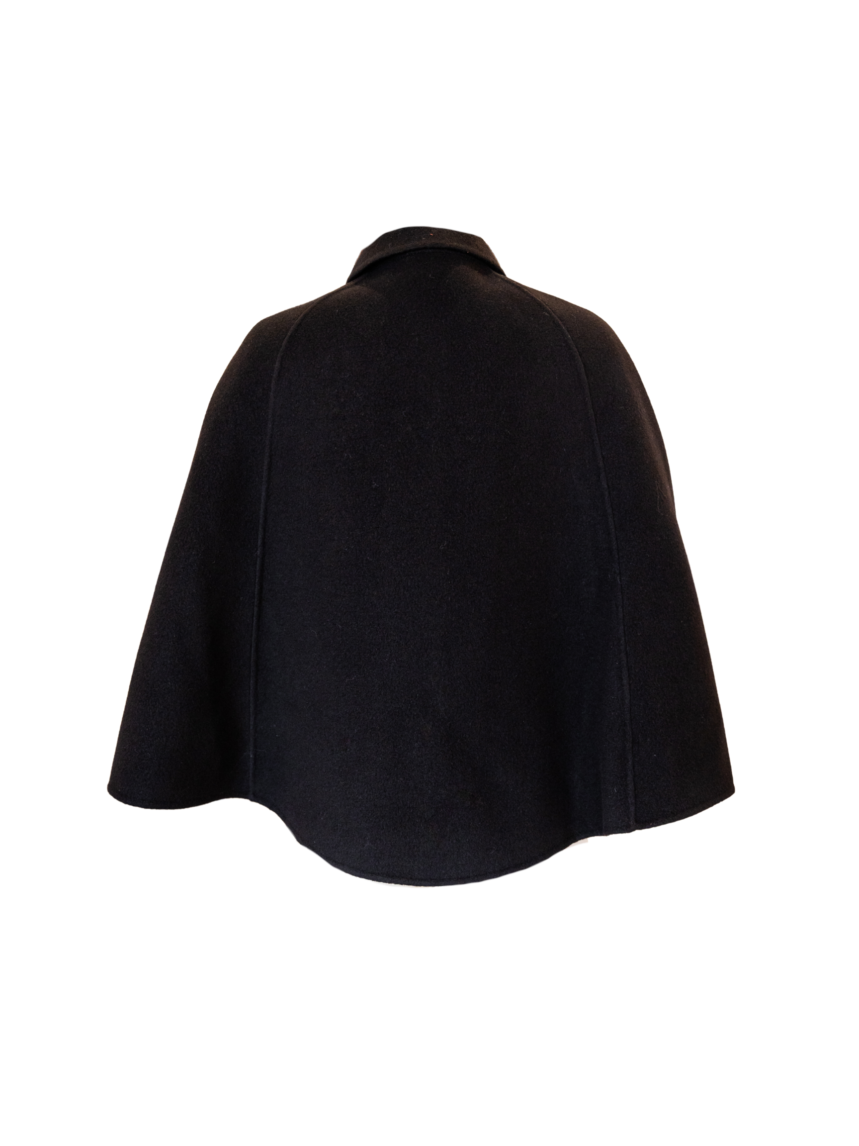 Collared Cape Jacket - Jet Black