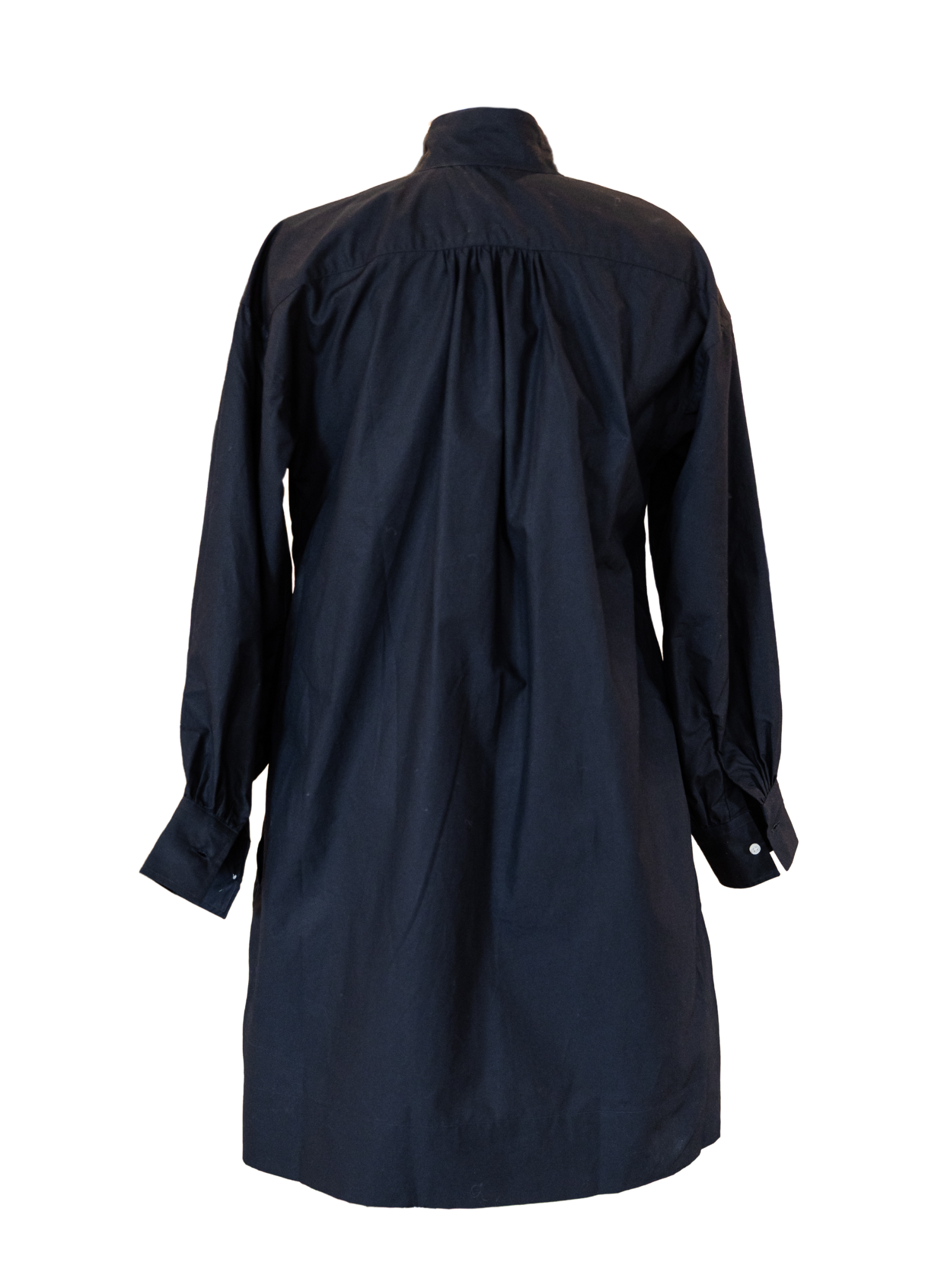 Anaya Popover Dress - Black Poplin