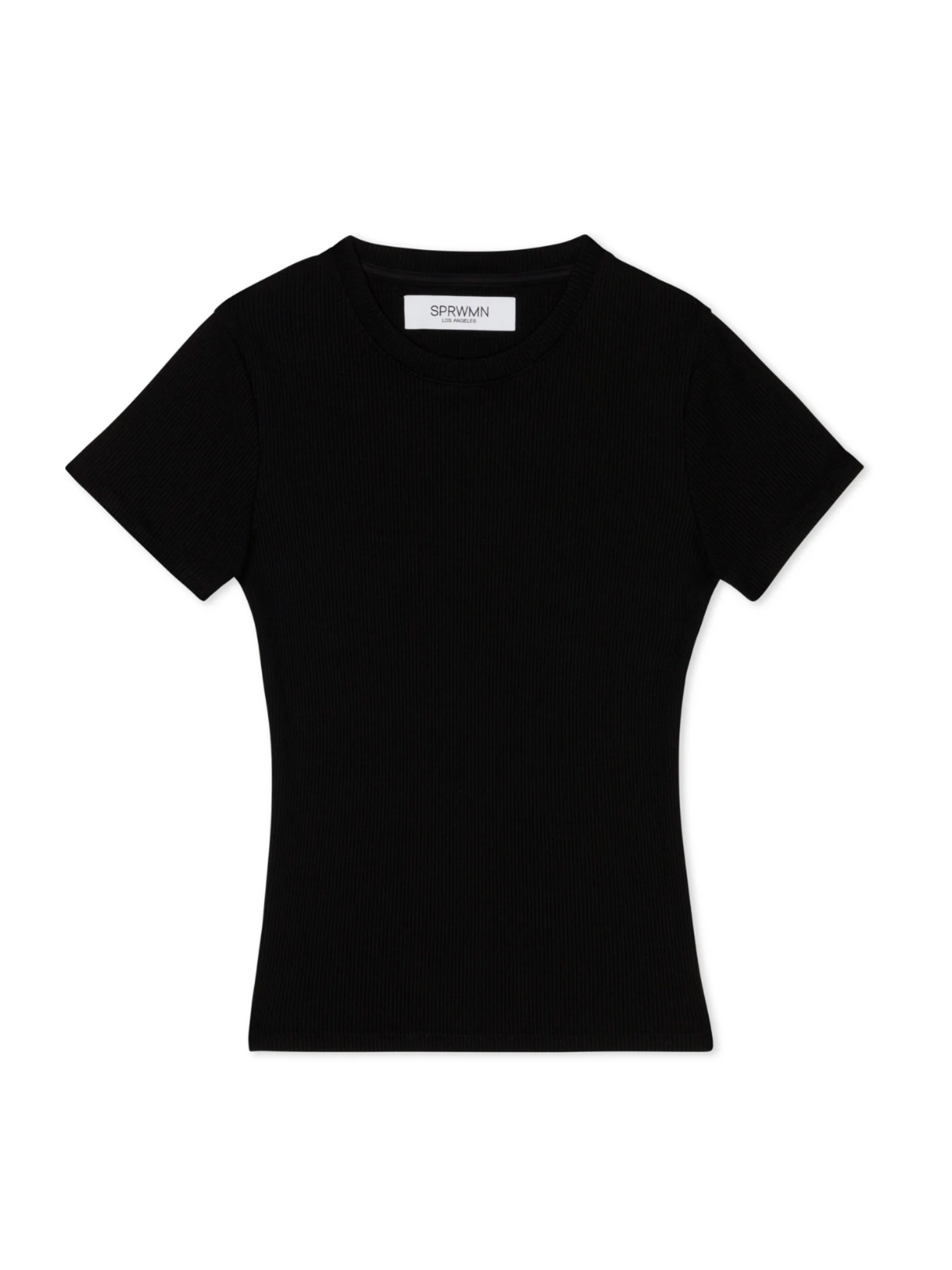 Rib Baby Tee - Black