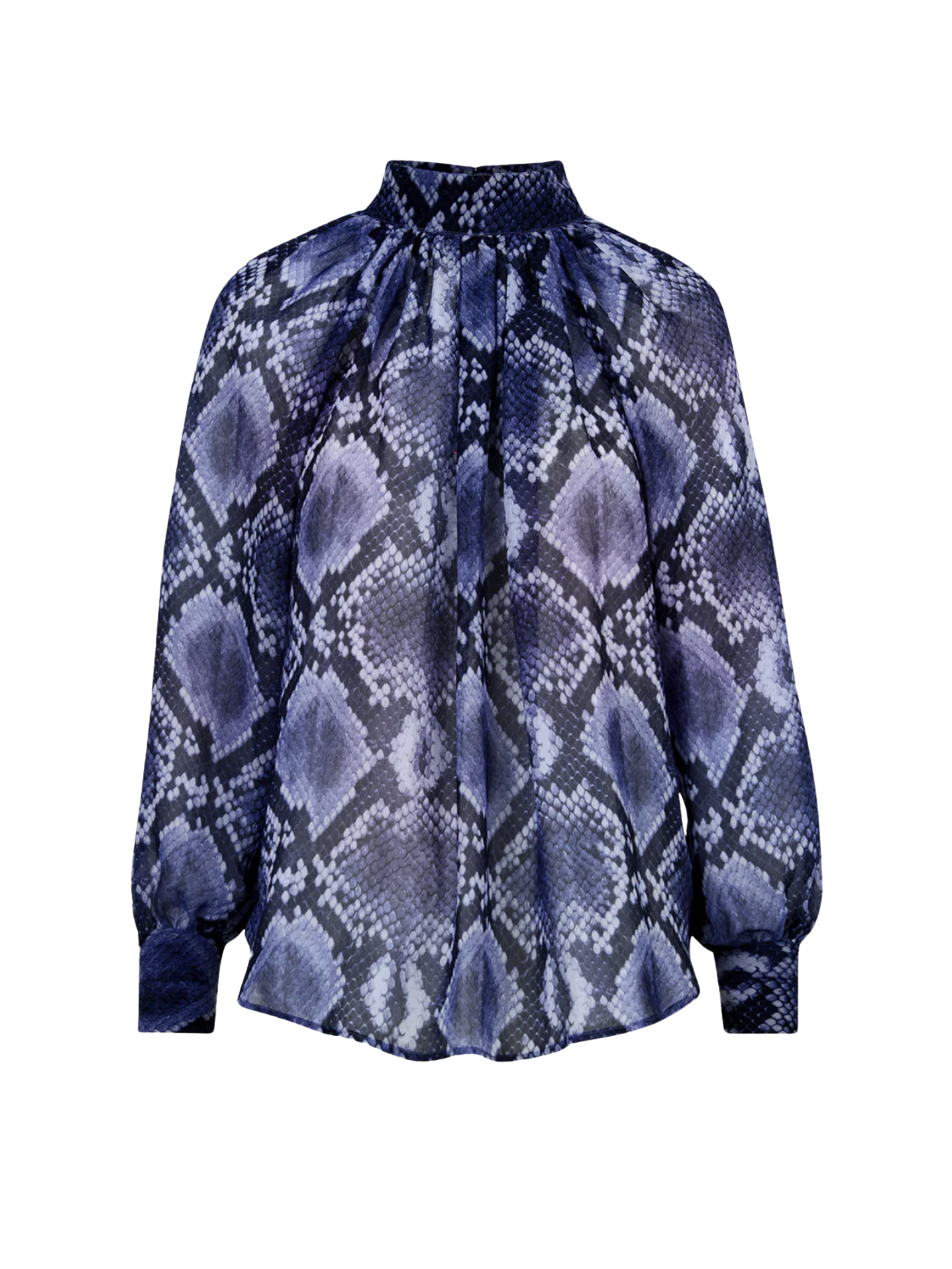 Kitten Blouse - Blue Snake