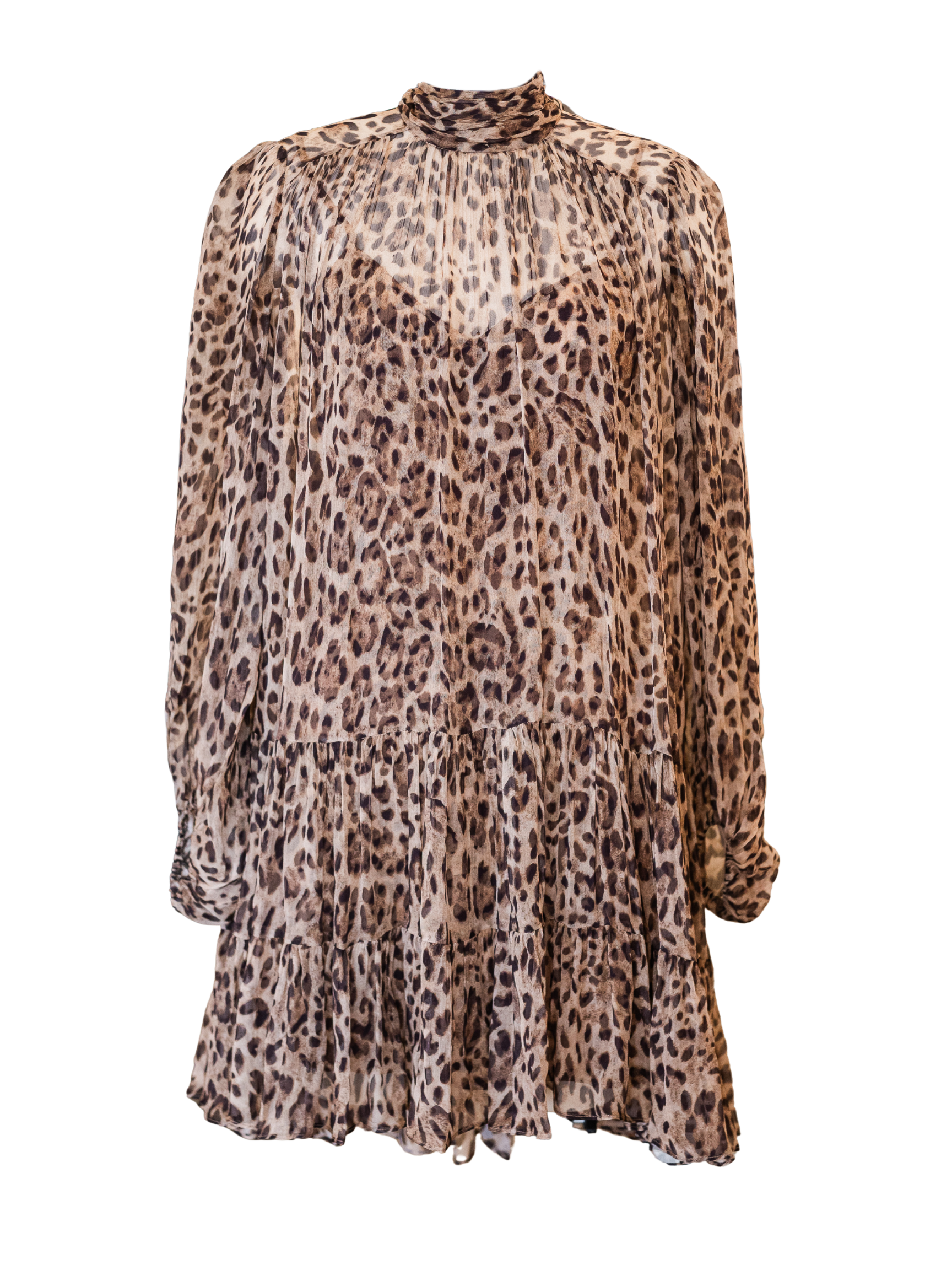 Anaya Dress - Mila Leopard Brown