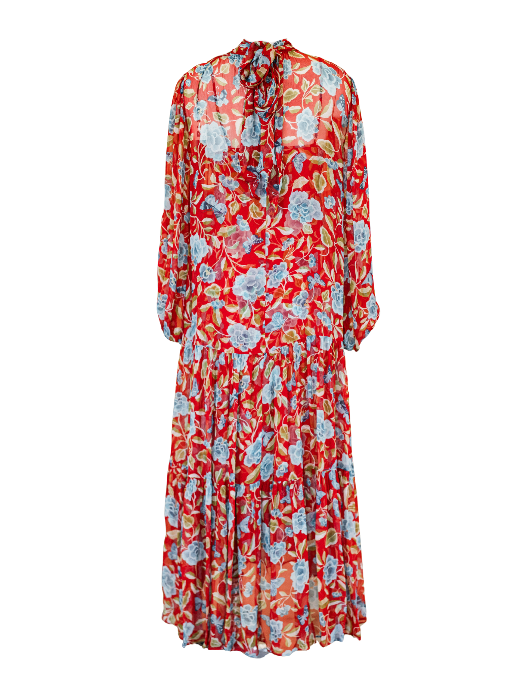 Adalind Dress - Butterfly Floral Red