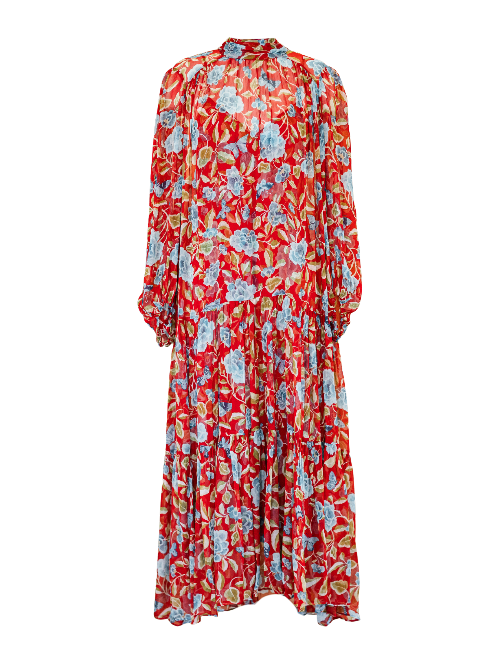 Adalind Dress - Butterfly Floral Red
