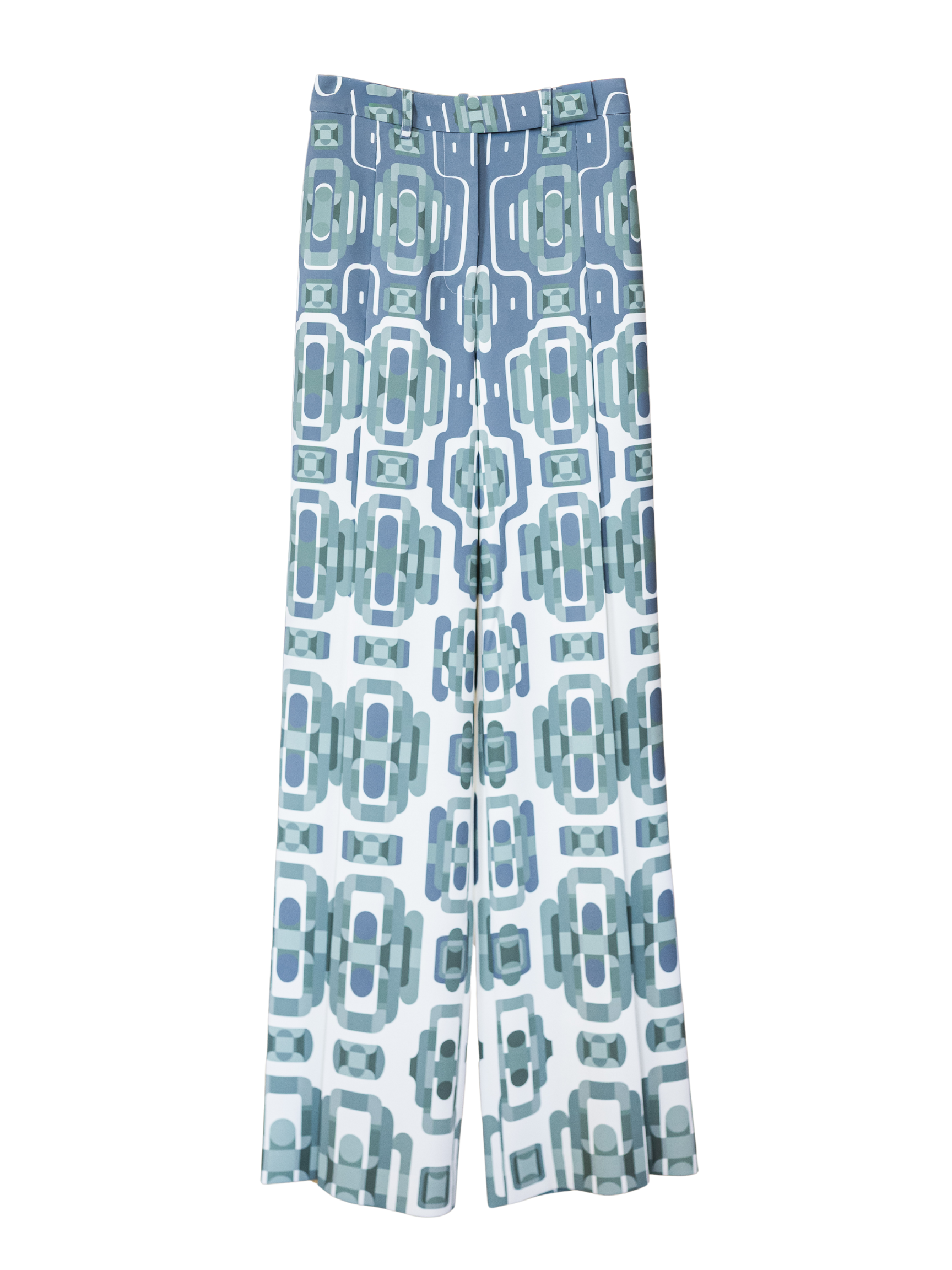 Salerno Pant - Blue/Sage Print