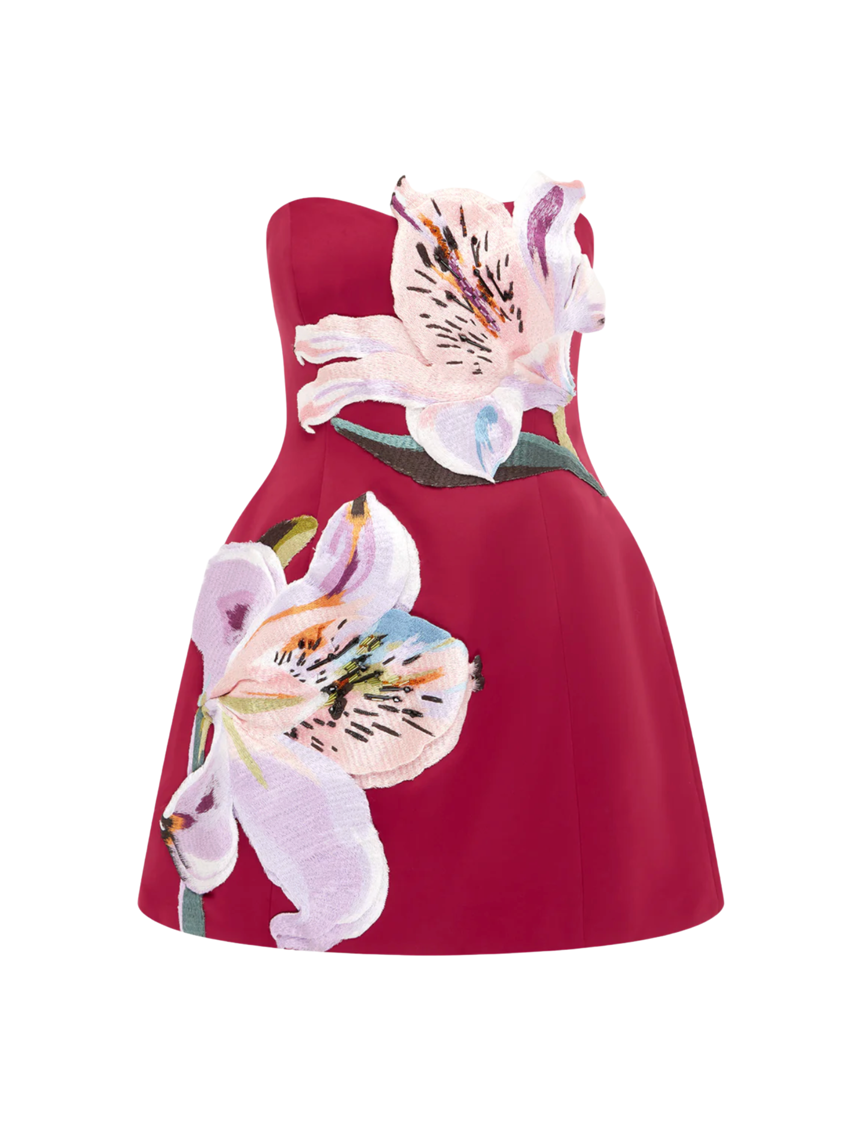 Rosario Mini Dress- Oxblood