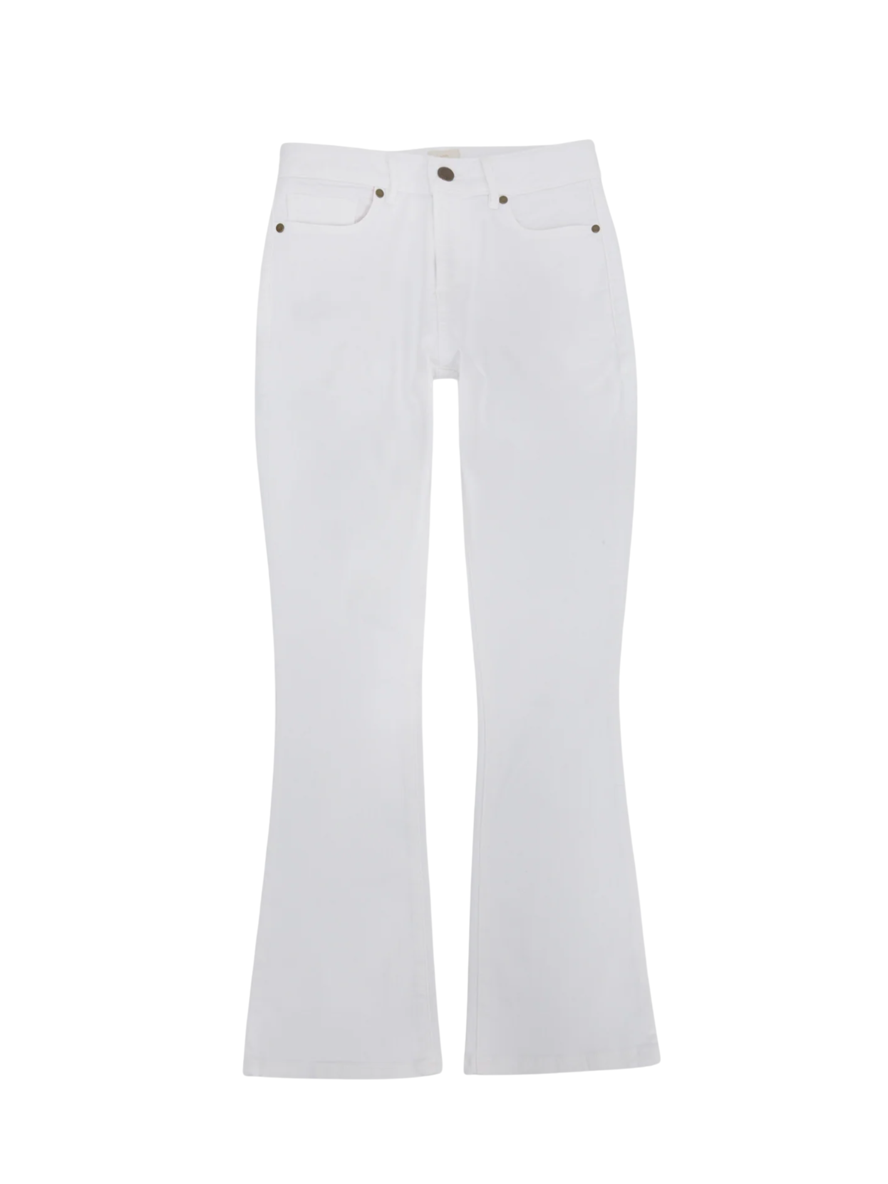 Flare Cropped 5-Pocket Jean - White