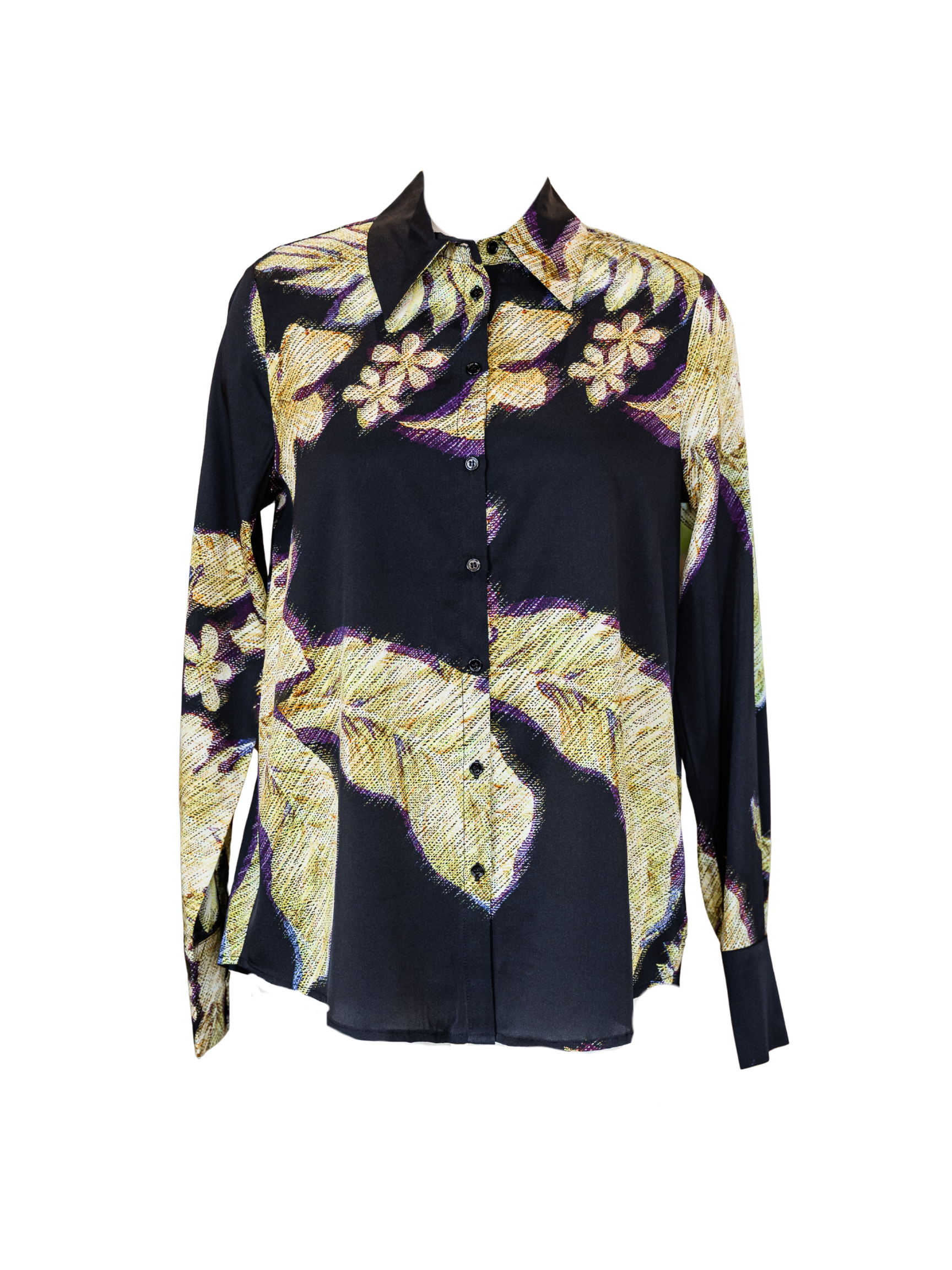 Floral Print Blouse - Gold