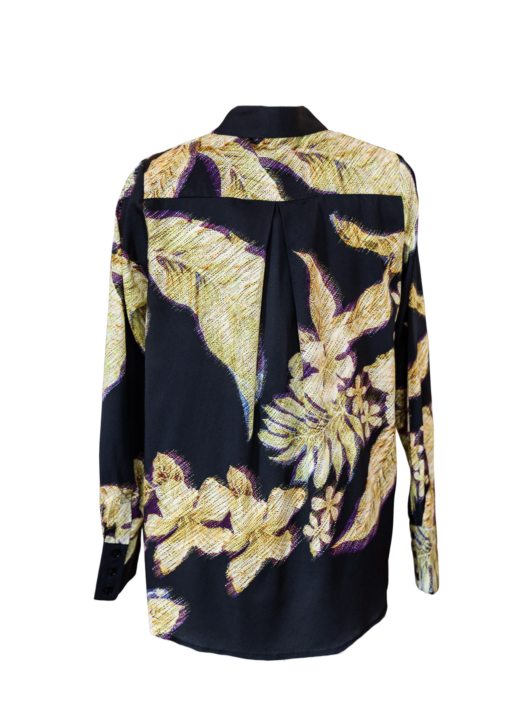 Floral Print Blouse - Gold