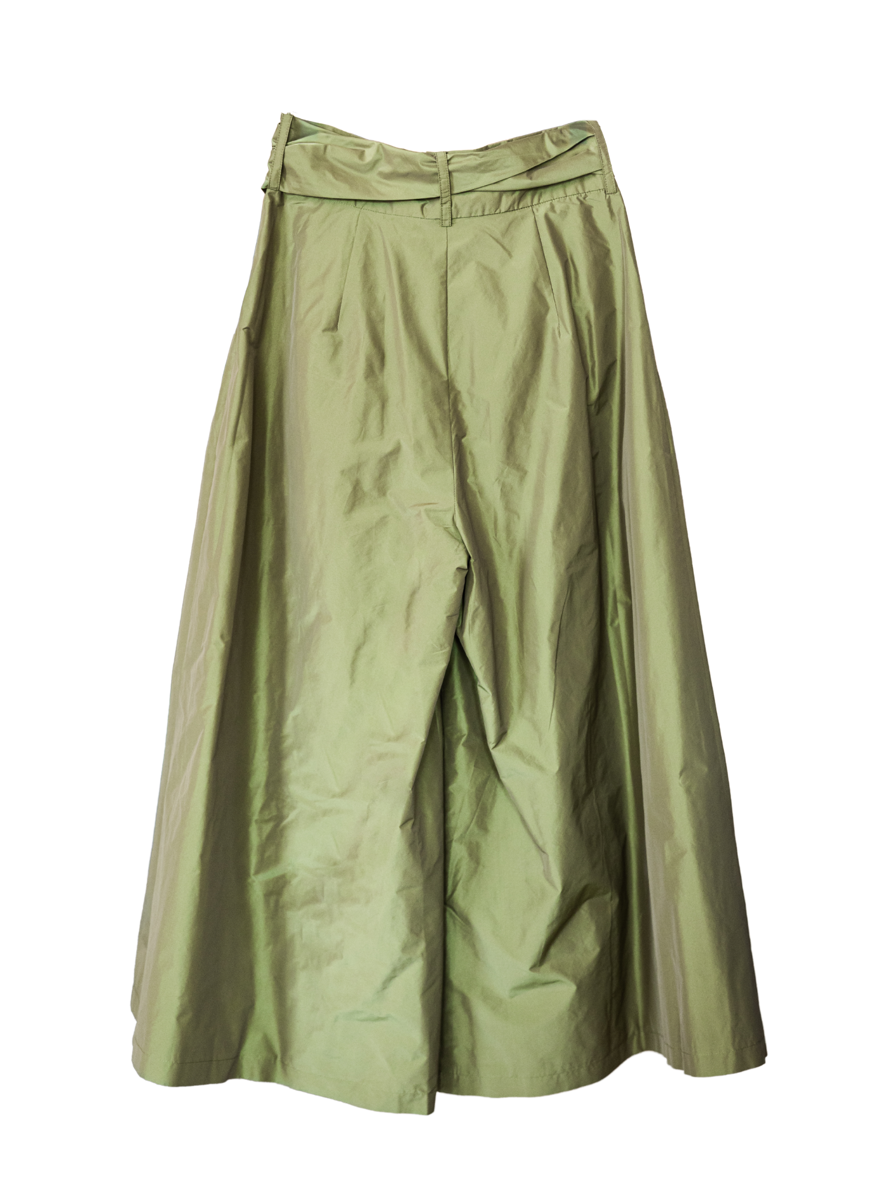 Taffeta Midi Skirt - Olive