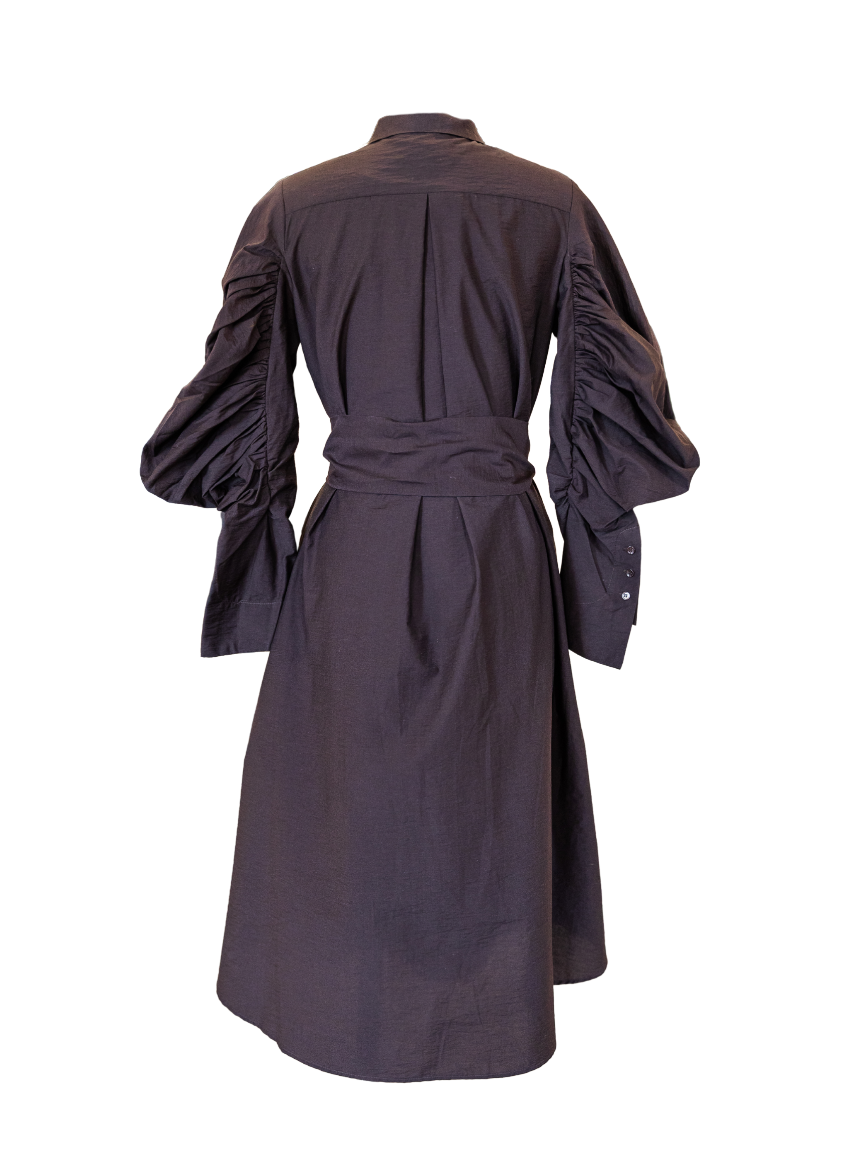 Long Sleeve High Neck Dress - Truffle