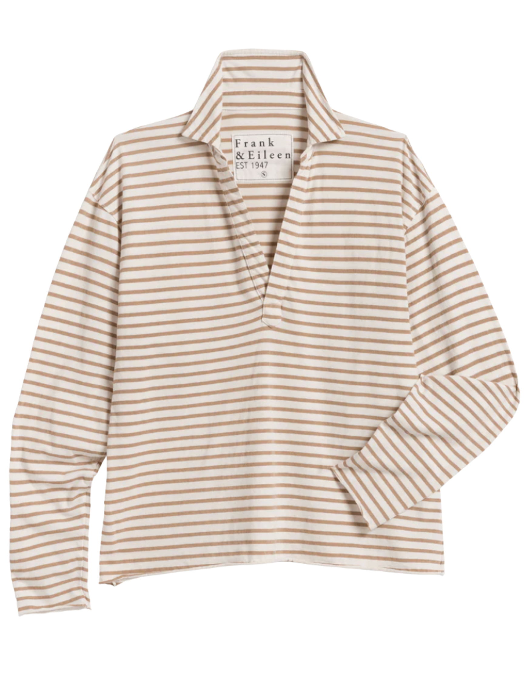 Patrick Popover Henley - VWCS Vintage White and Camel Stripe