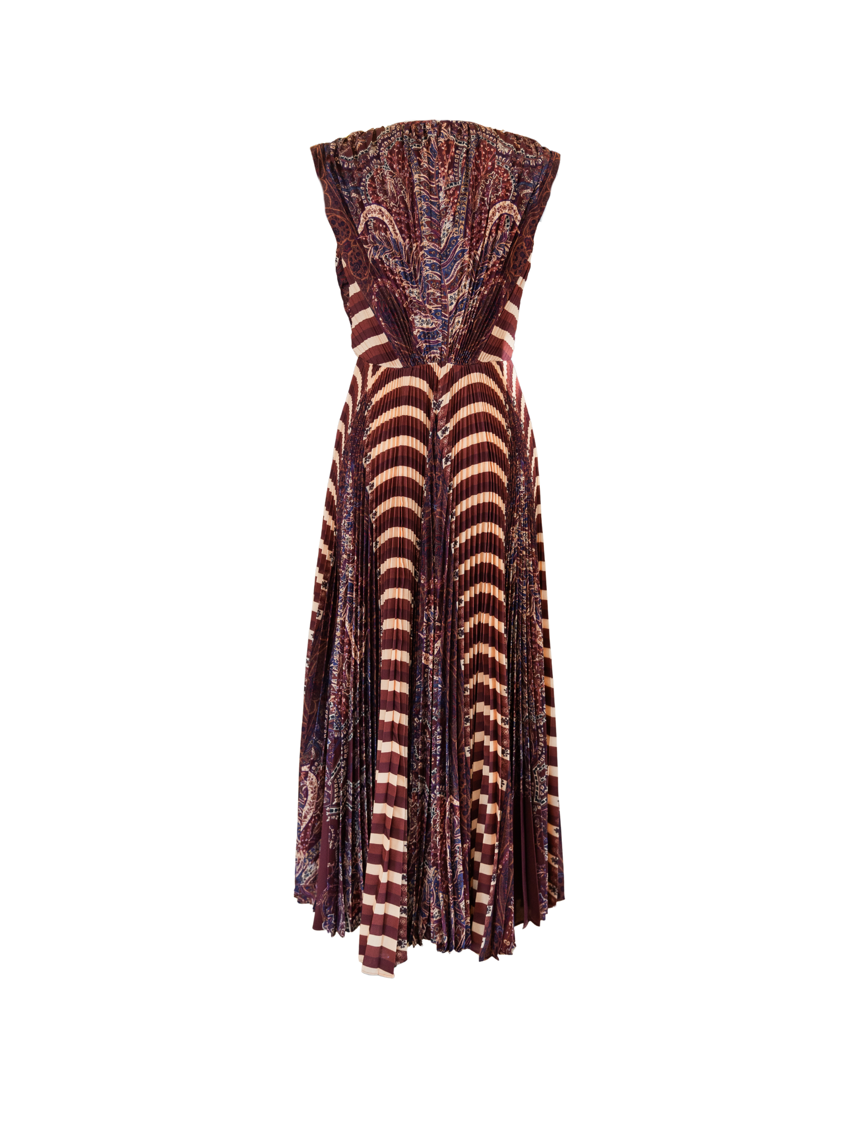 Violeta Pleated Sleeveless Midi Dress - Topaz