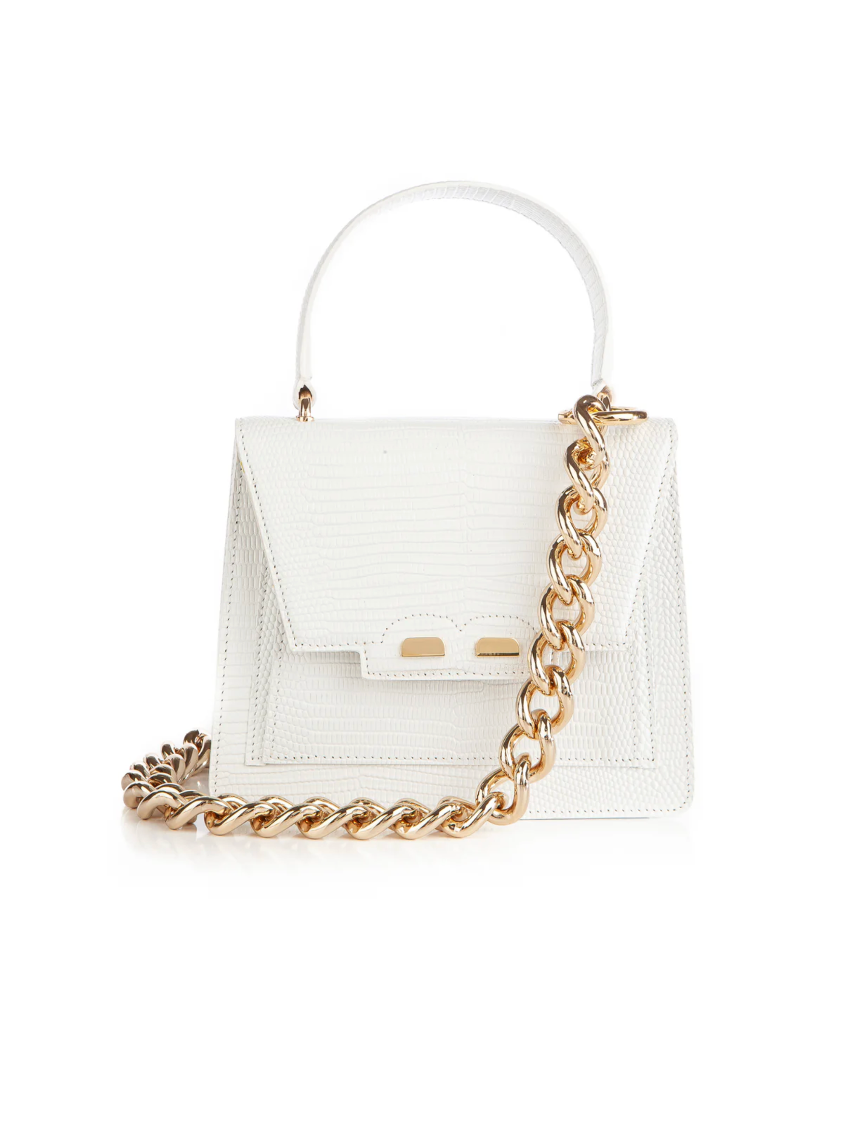 The Isabel Bag - White Lizard