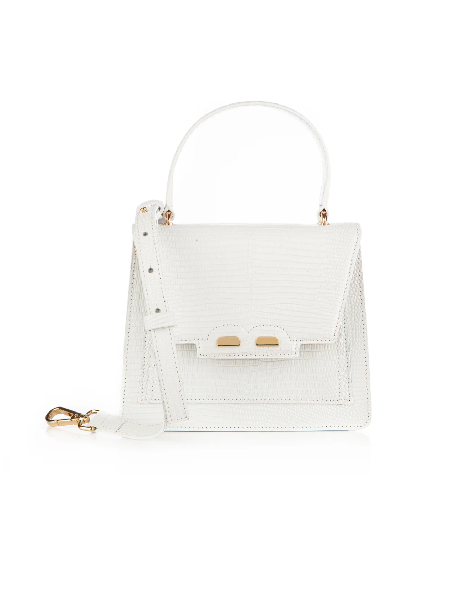 The Isabel Bag - White Lizard