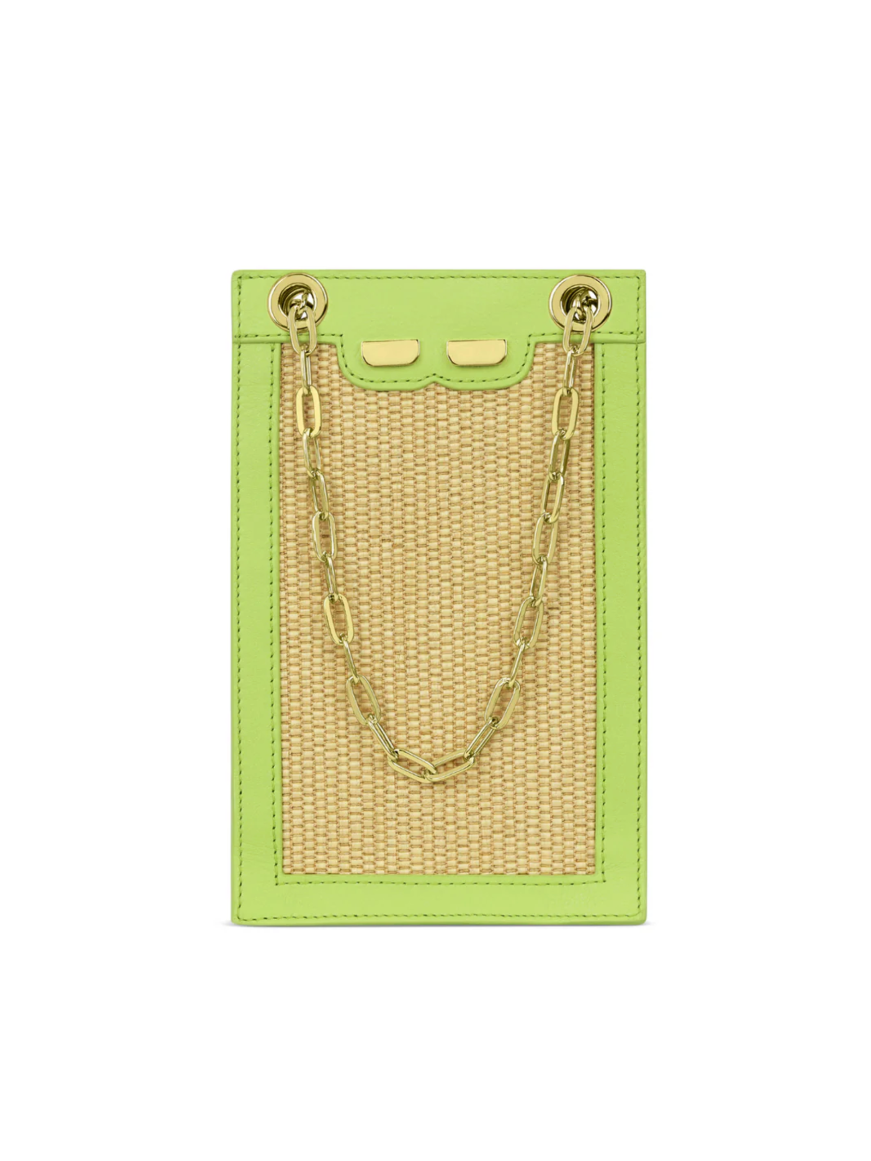 Catherine Bag -Raffia and Spring Green