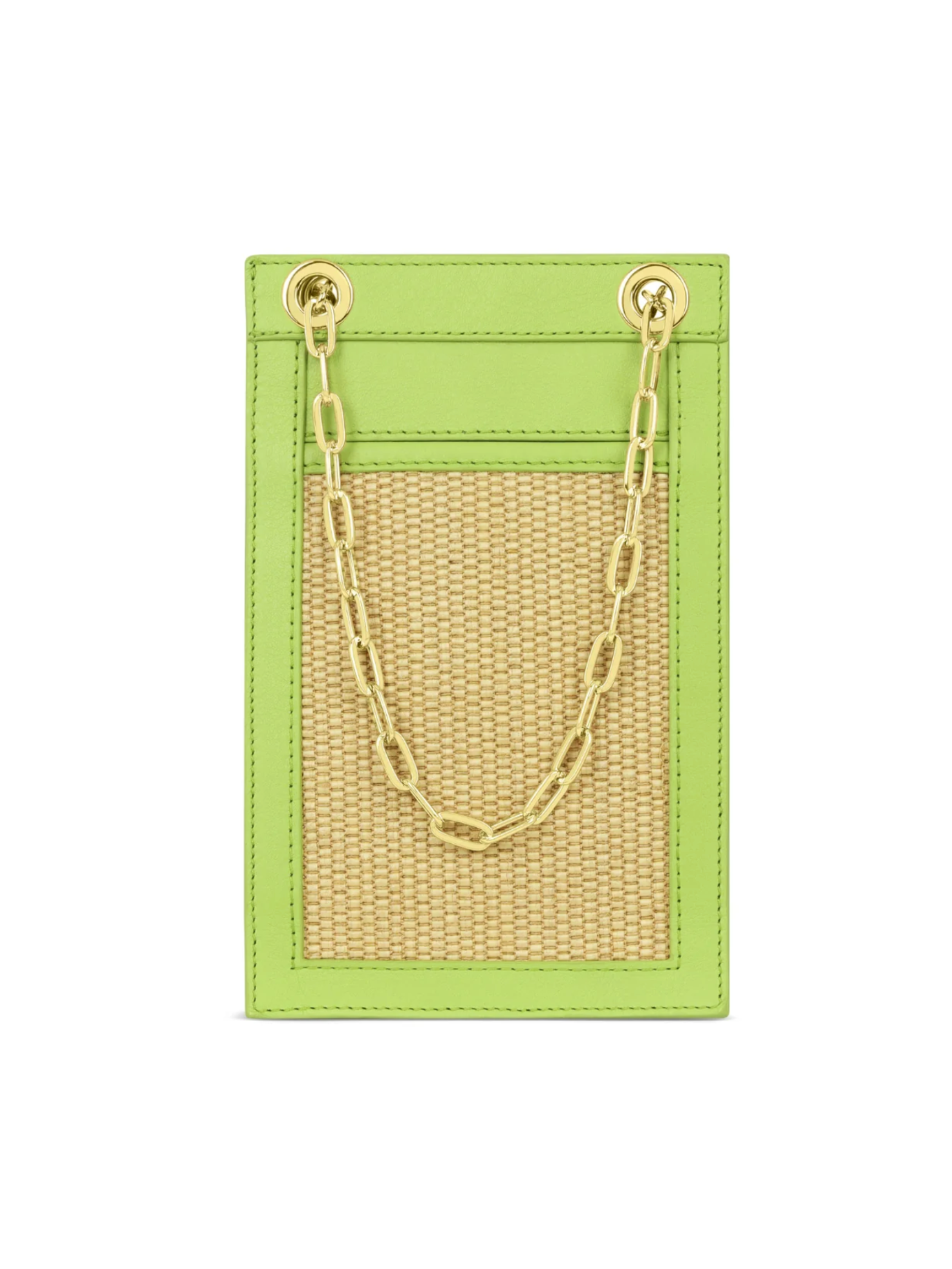 Catherine Bag -Raffia and Spring Green