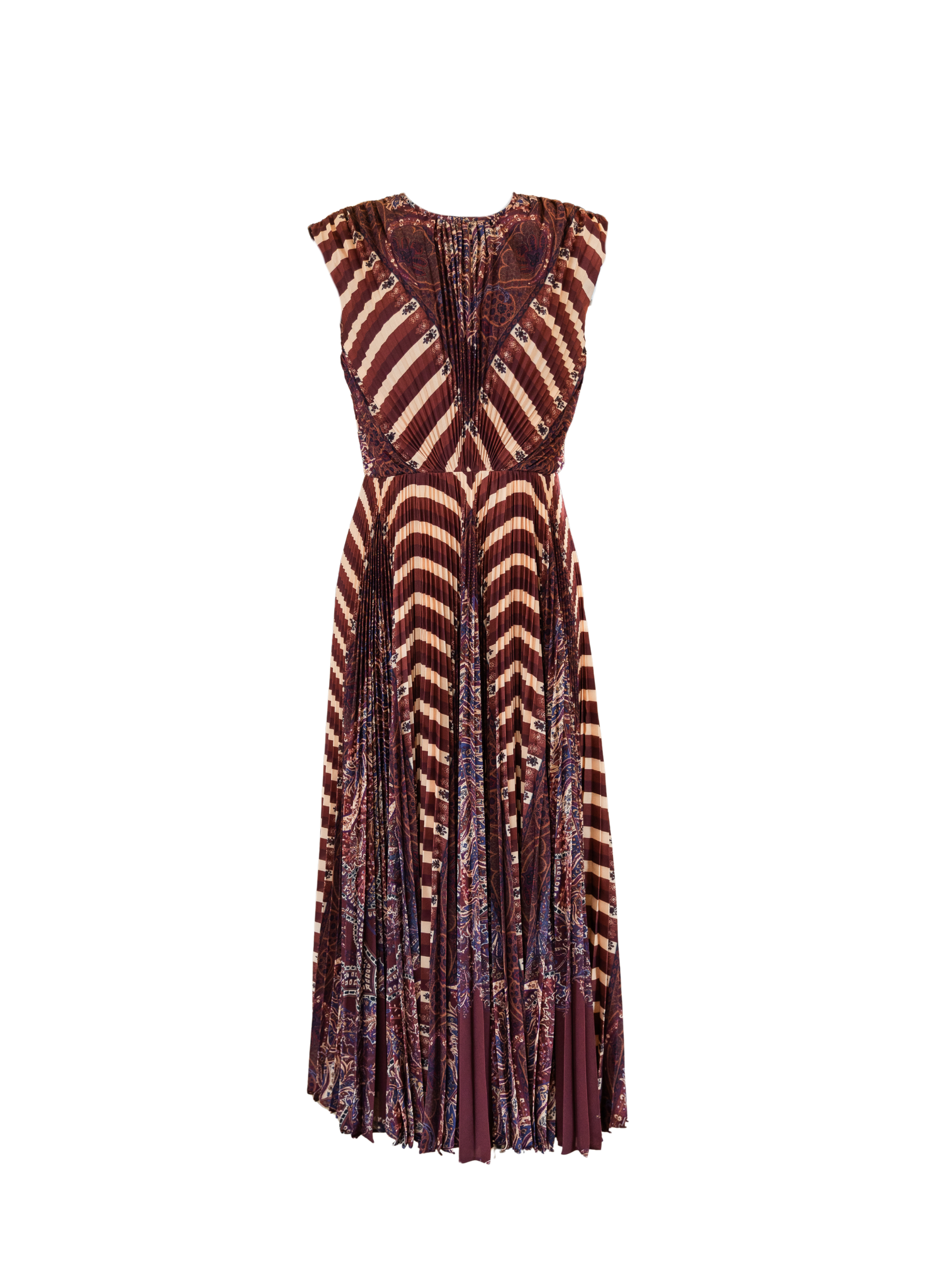 Violeta Pleated Sleeveless Midi Dress - Topaz