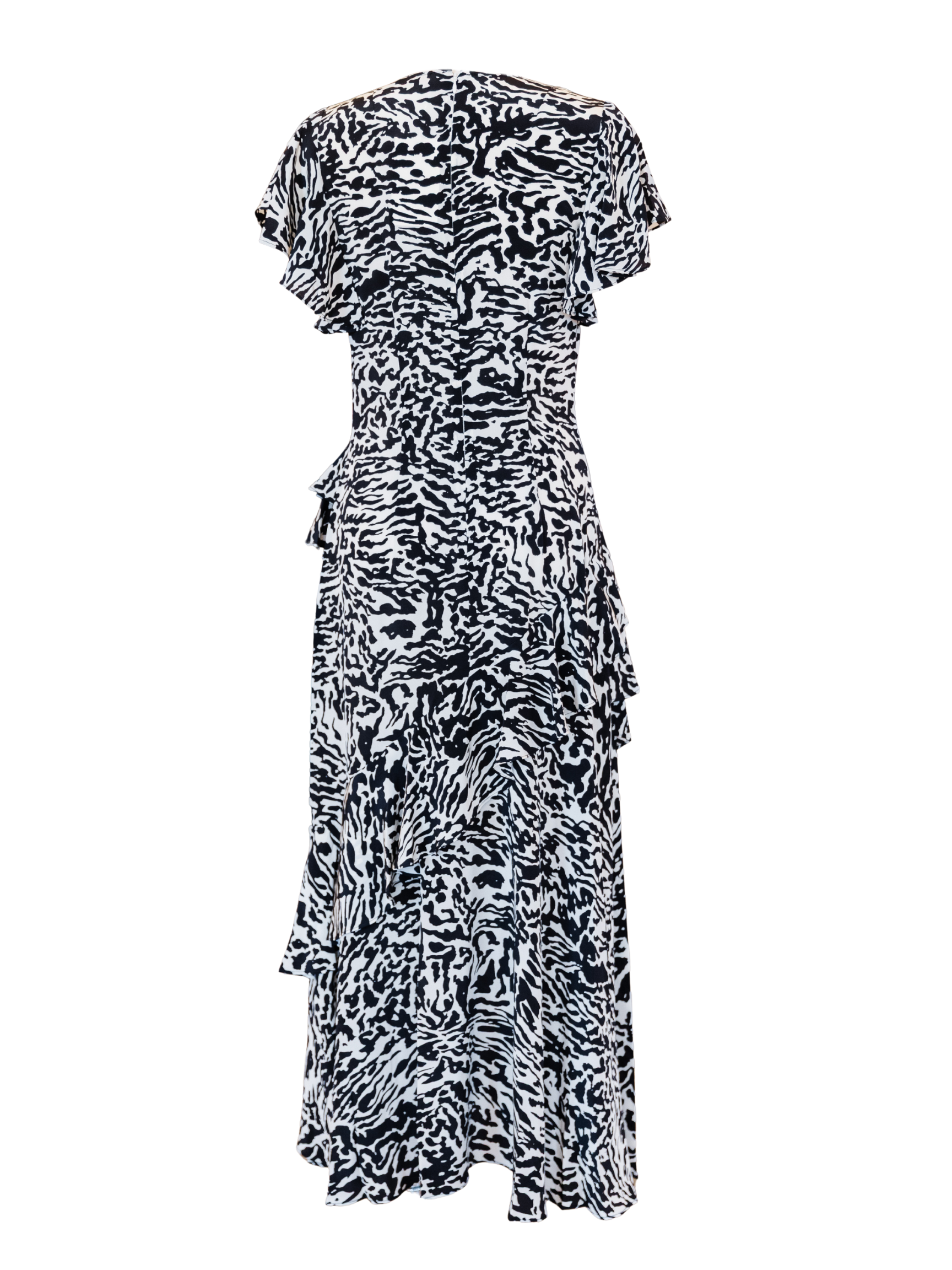 Amaia Cascading Ruffle Midi Dress - Spotted Jasper