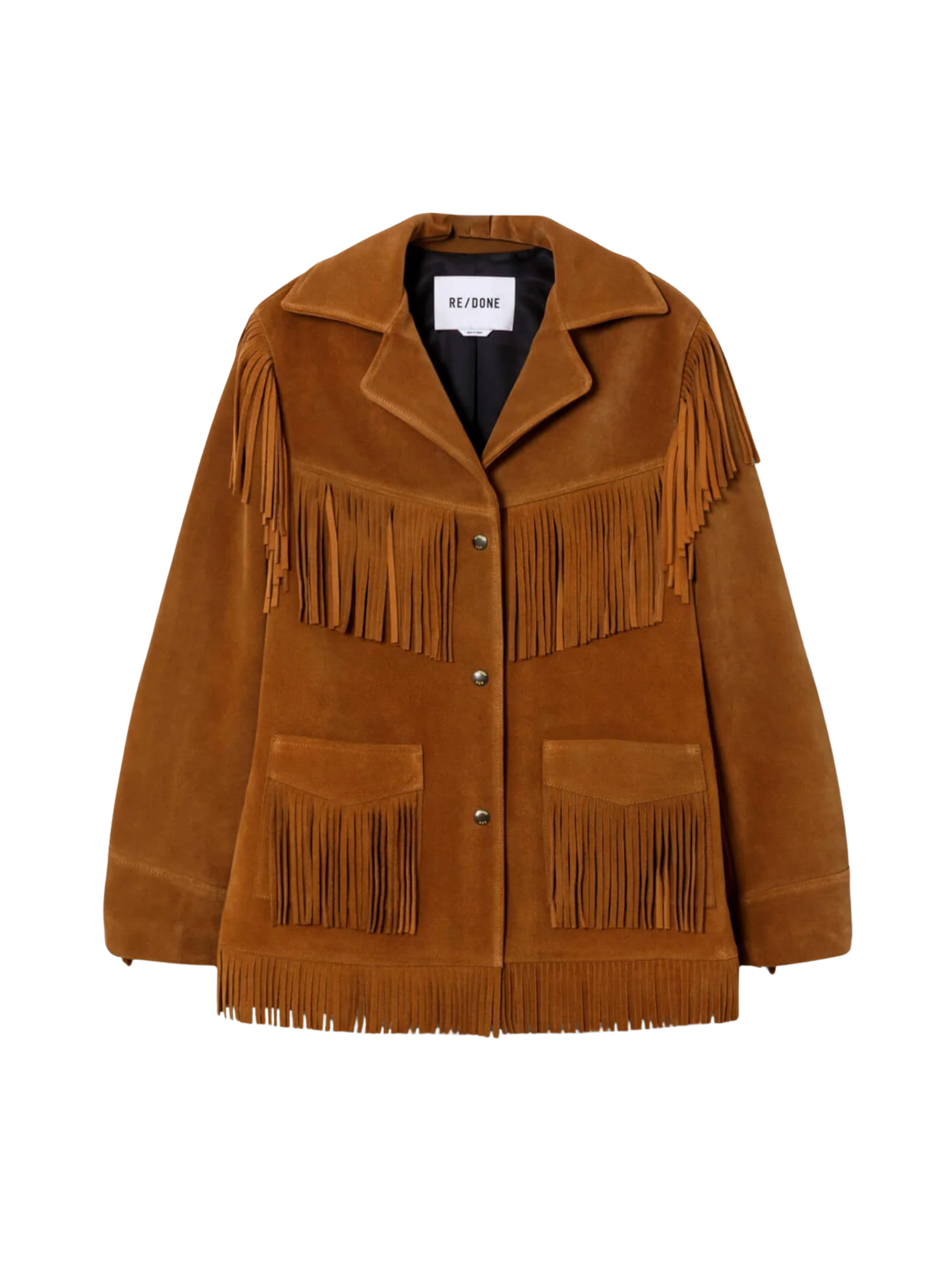 Suede Fringe Jacket - Tan