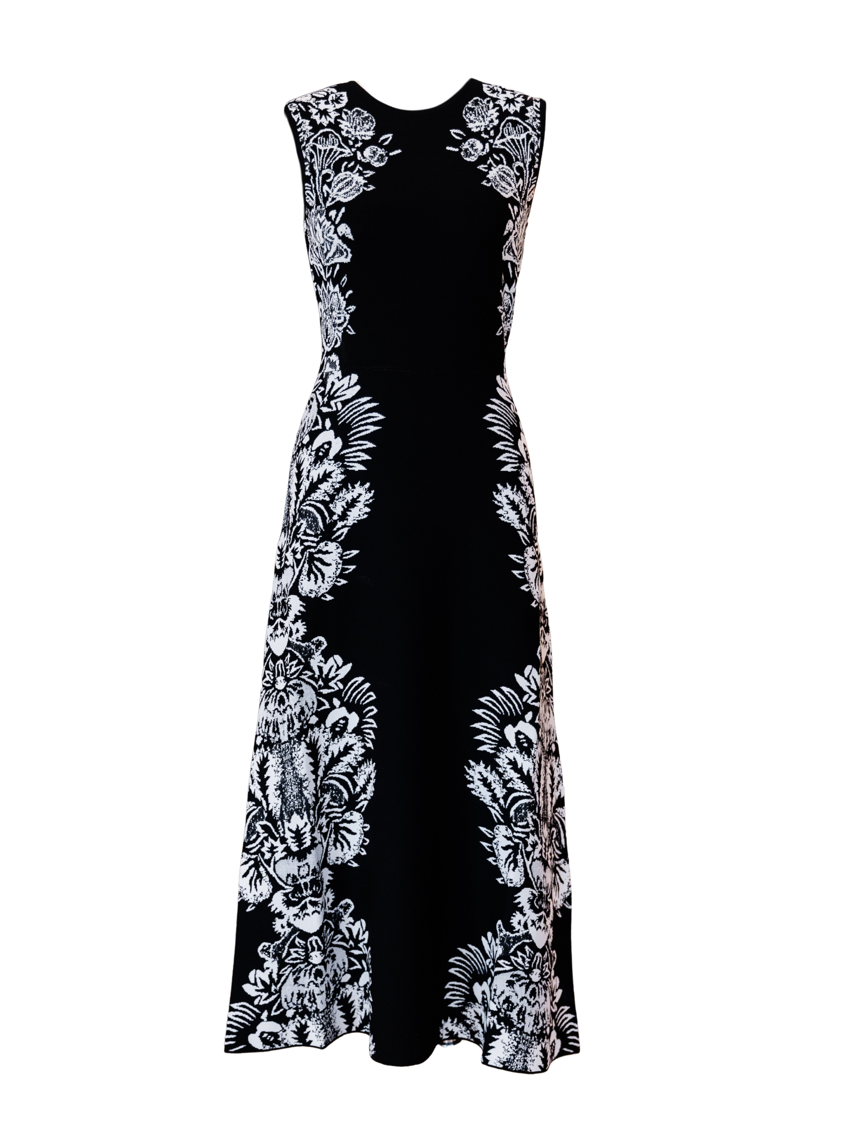 Liana Jacquard SL Midi Dress - Noir