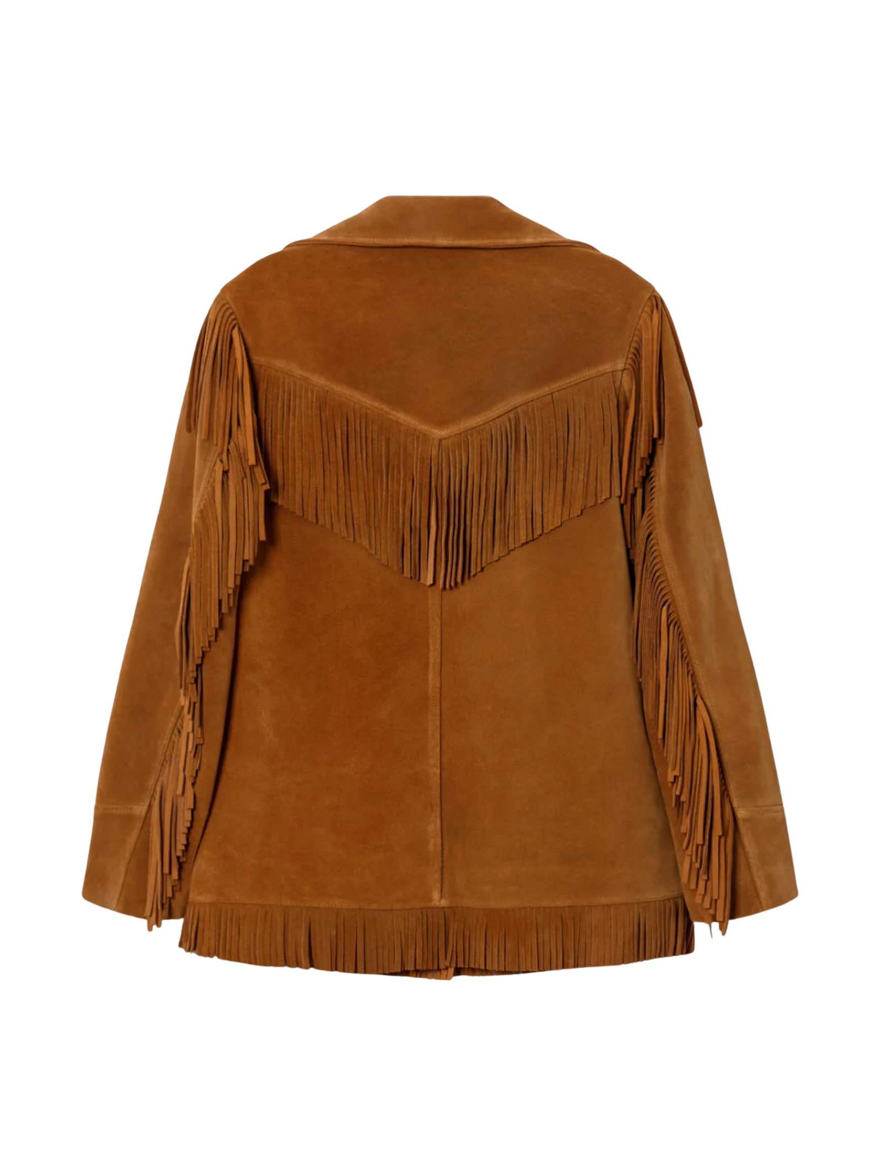 Suede Fringe Jacket - Tan