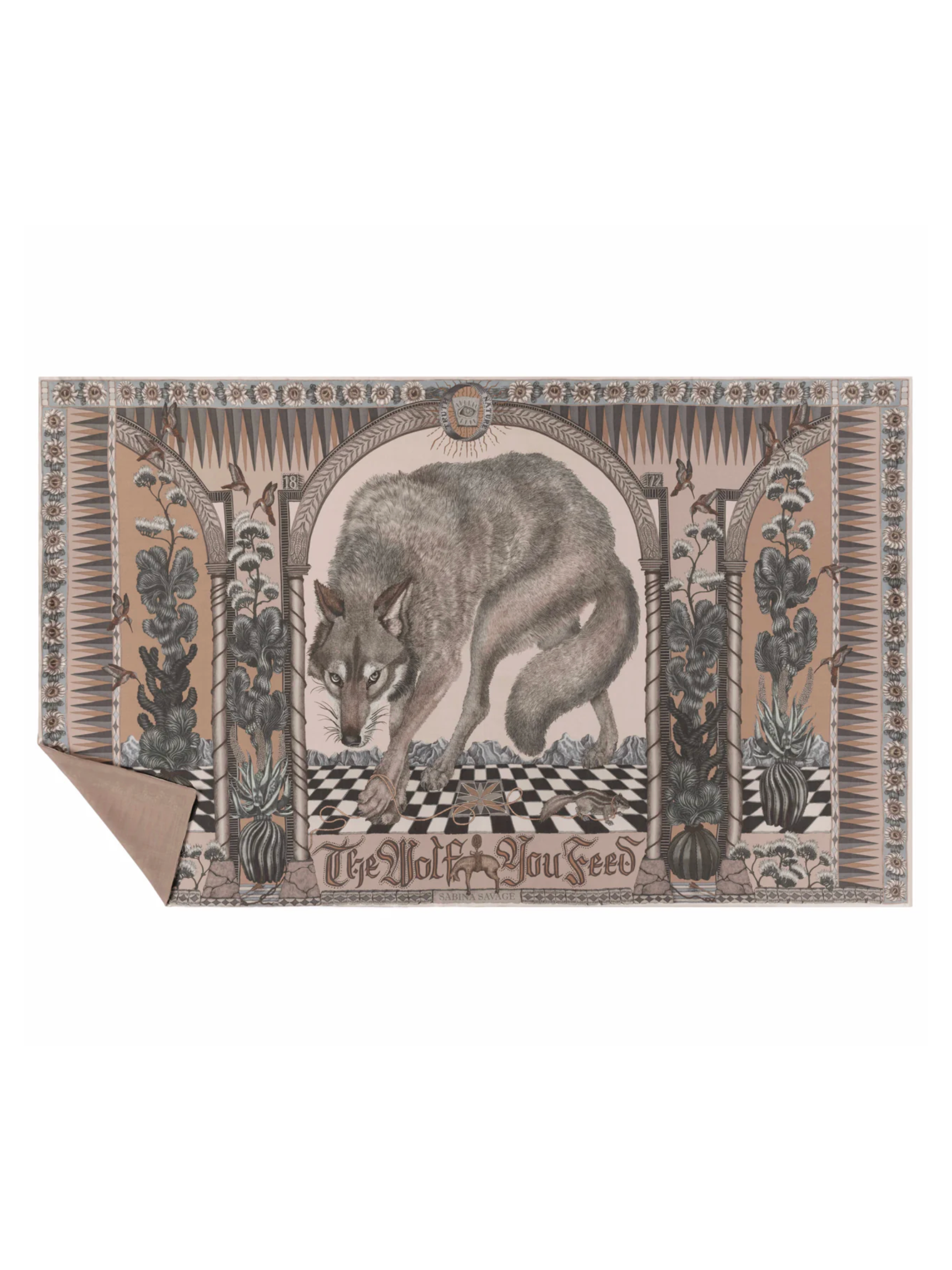 Cashmere Stole-The Wolf You Feed-Desert/Dawn