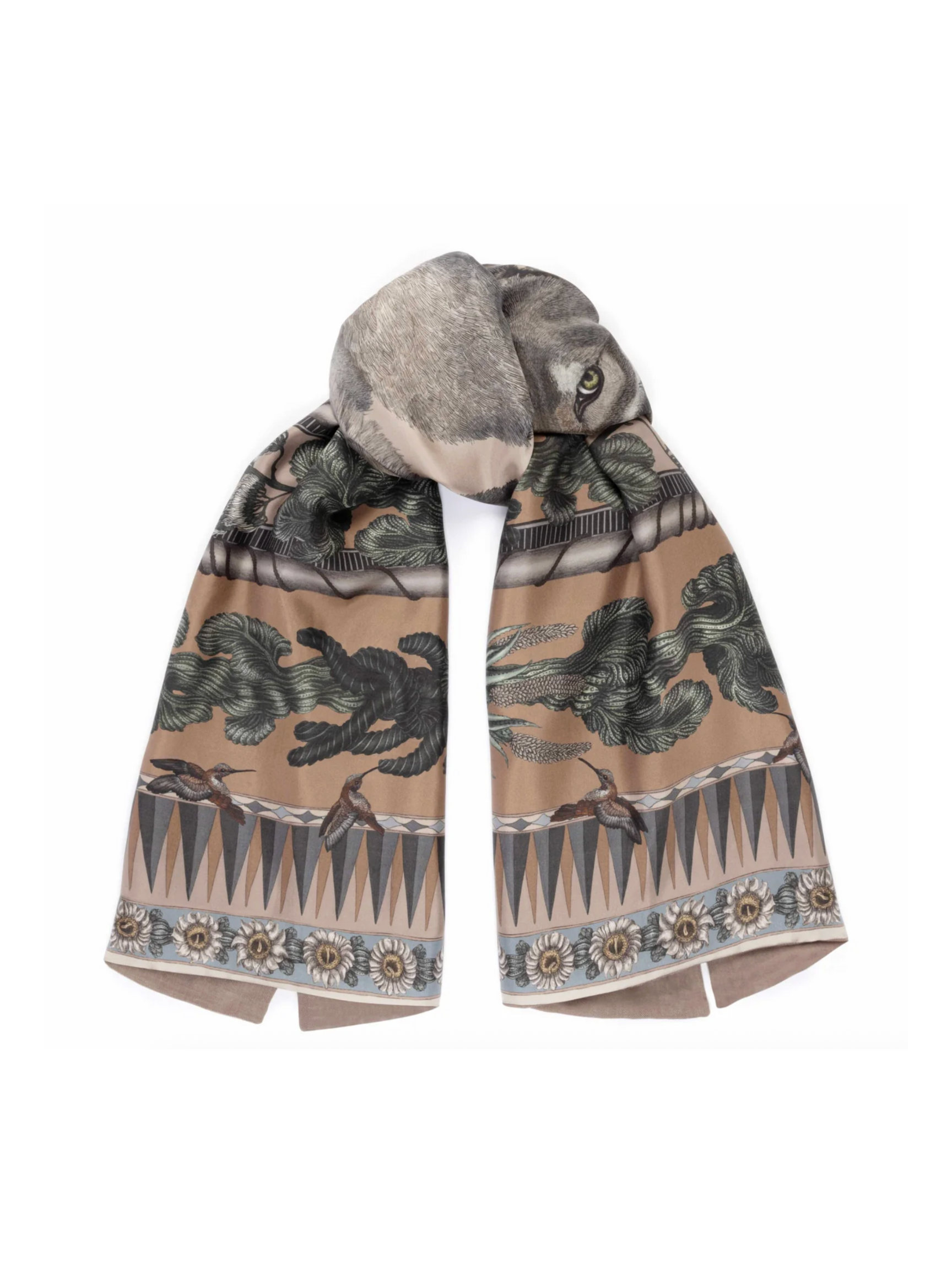 Cashmere Stole-The Wolf You Feed-Desert/Dawn