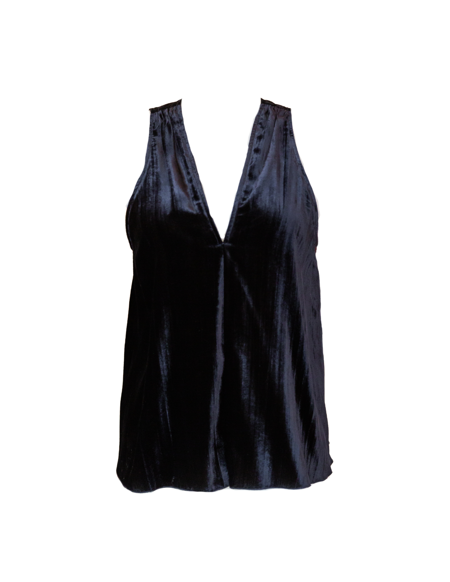 Pliss Velvet Top - Nero