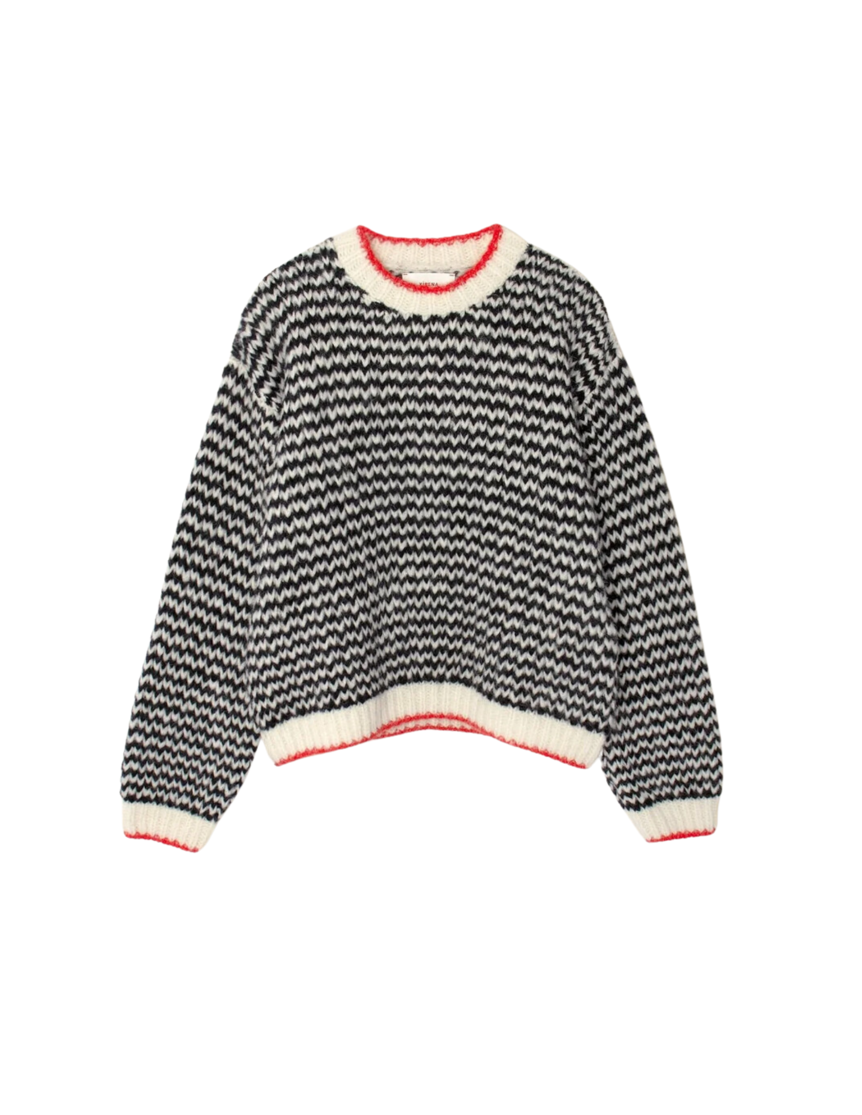 Mabel Sweater - Black/White/Red