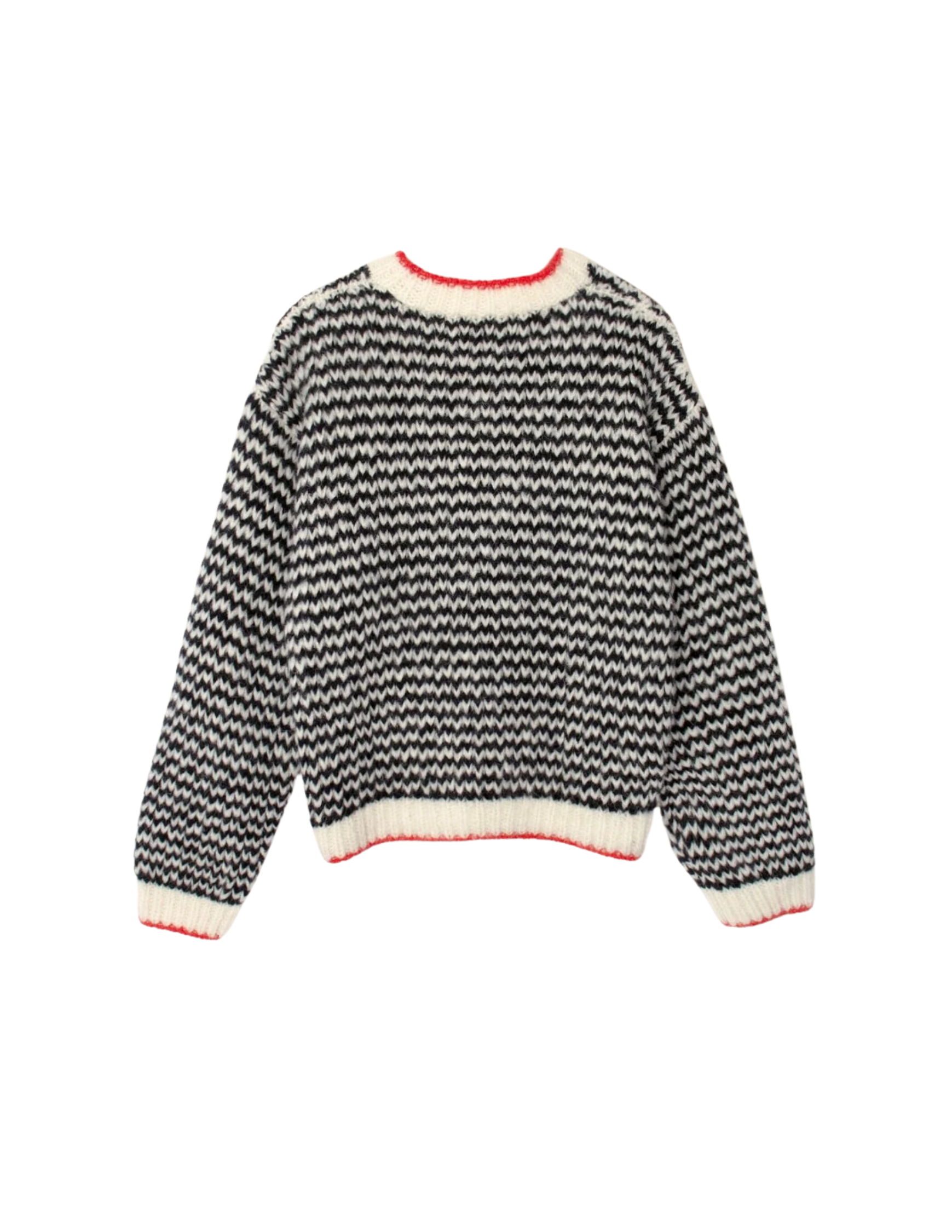 Mabel Sweater - Black/White/Red